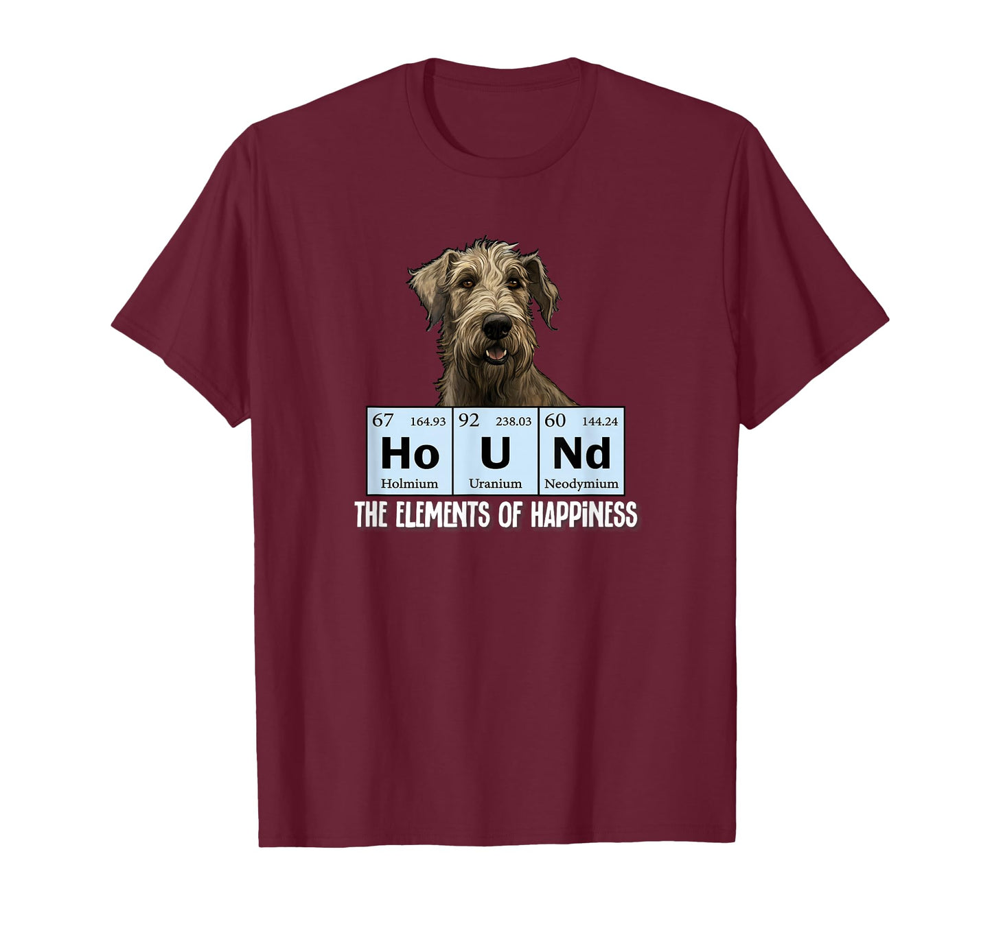 Mens Womens Kids Elements of Happiness Irish Wolfhound Lover T-Shirt
