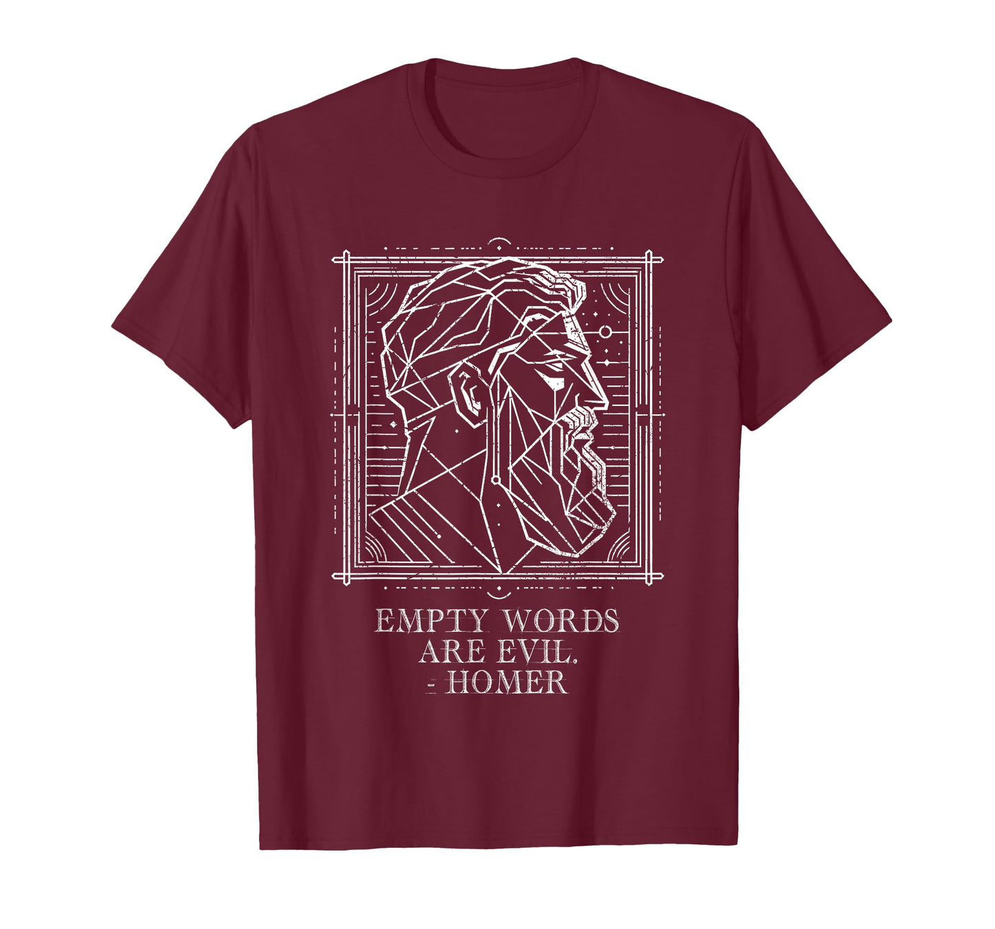 Homer saying ,Odyssey: Empty words are Evil T-Shirt