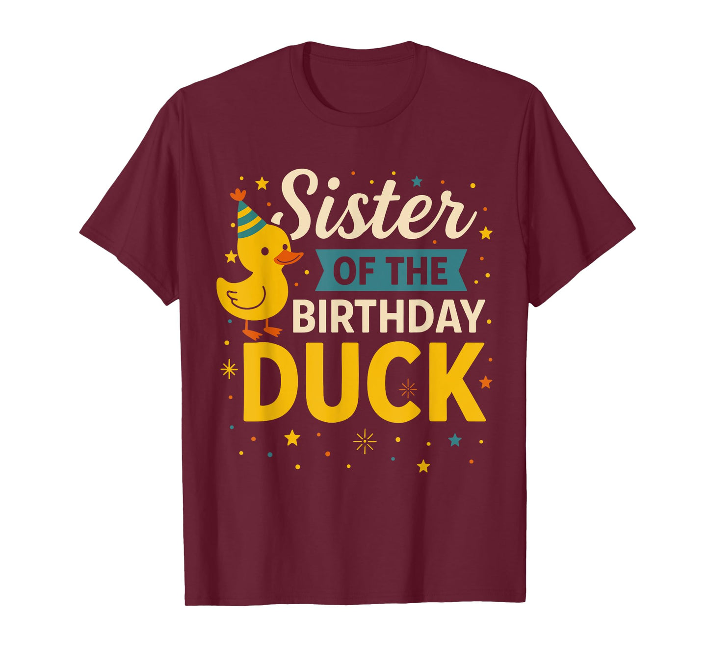 Sister Of The Birthday Duck Boy Rubber Duck Bday Family T-Shirt