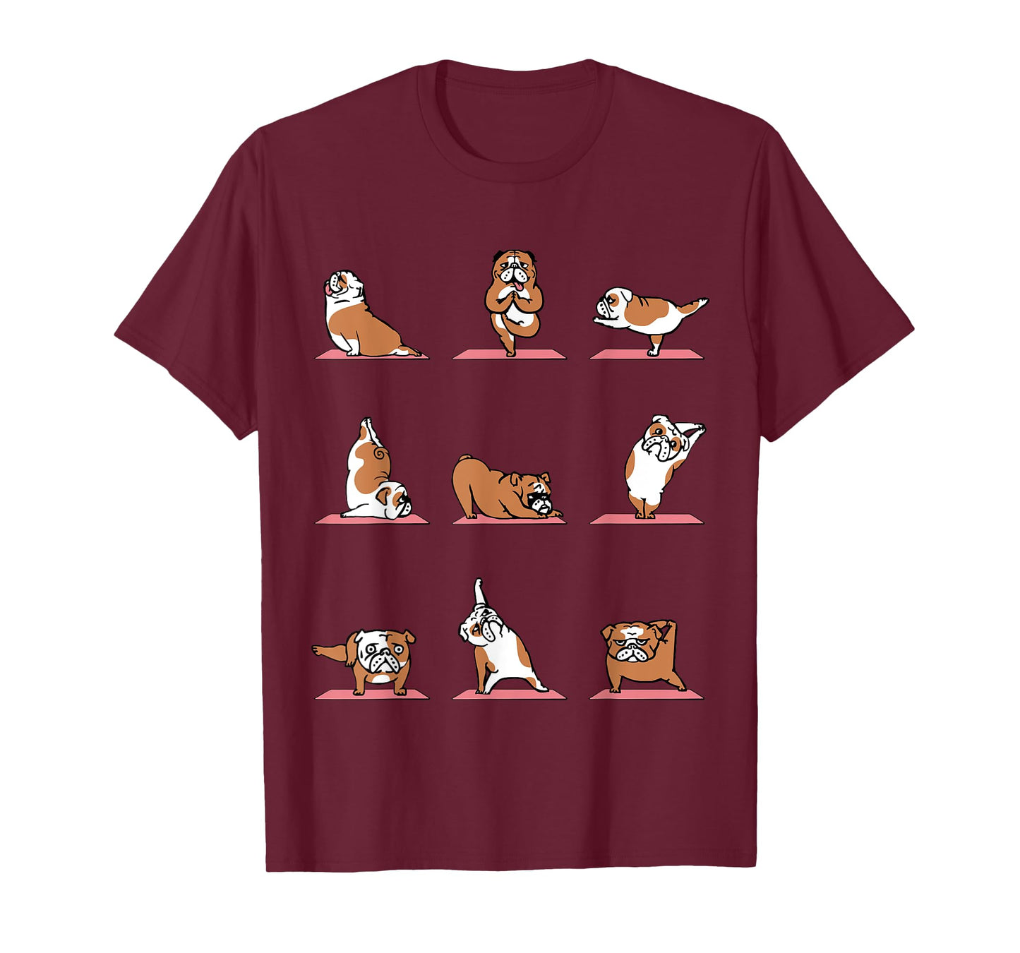 English Bulldog Yoga Puppy Yoga Poses and Meditation T-Shirt T-Shirt