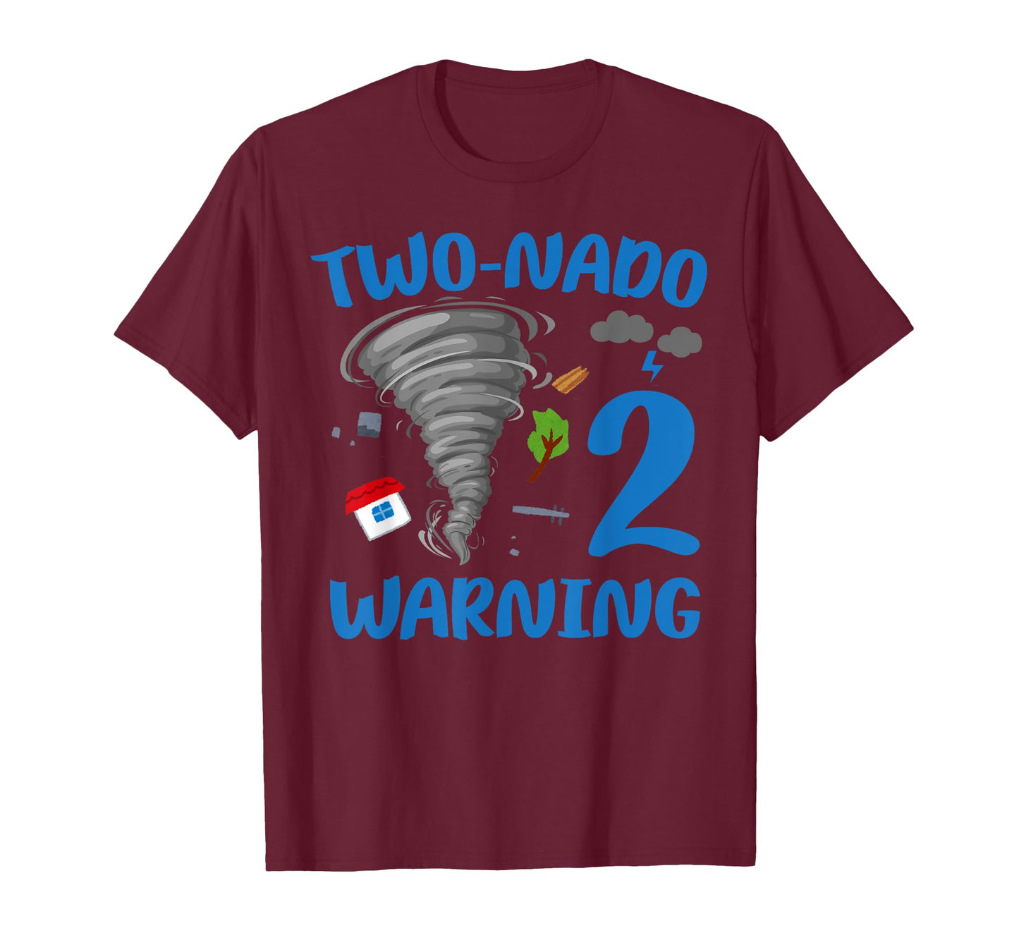Kids Two-nado Warning 2nd Birthday Theme Tornado Party T-Shirt