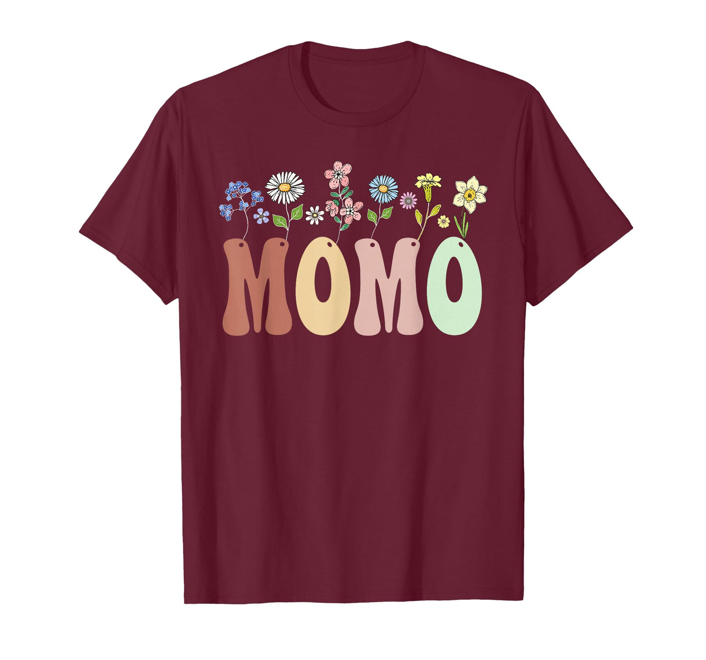 Momo Gifts Women Wildflower Floral Design Momo T-Shirt