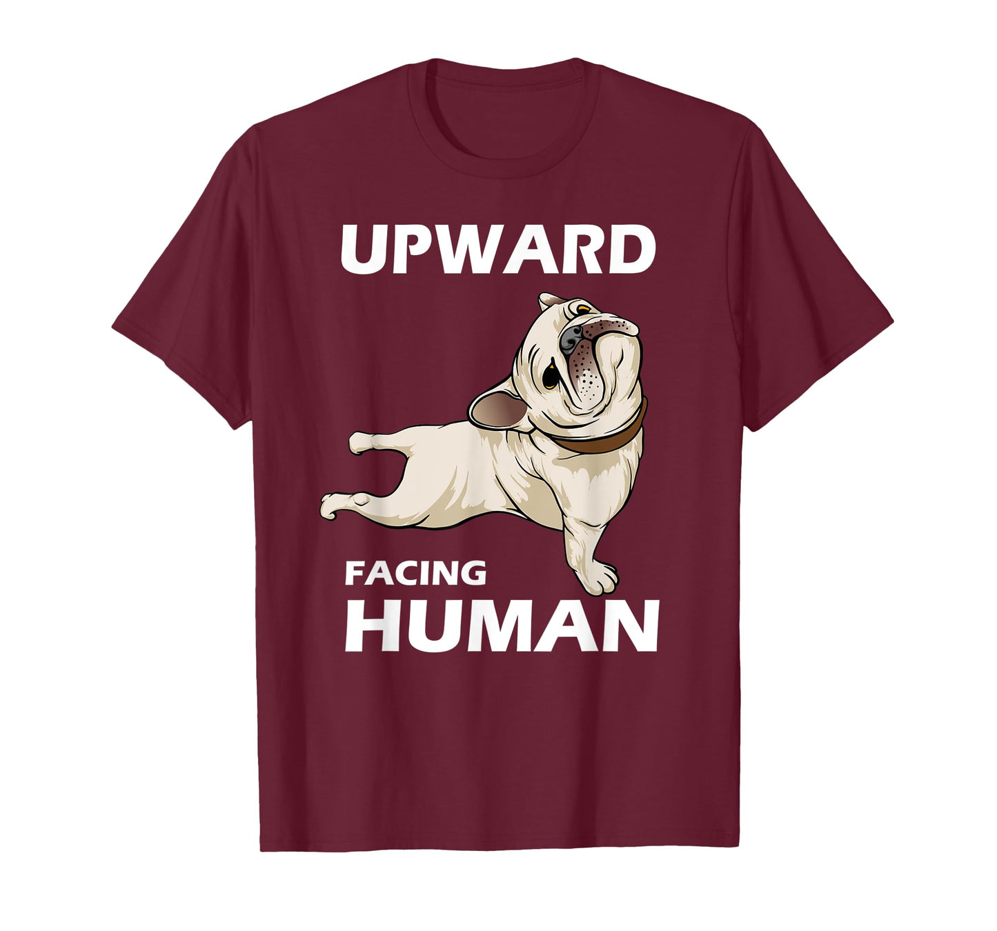 Upward Facing Human - Funny Pug Yoga Aesthetics T-Shirt