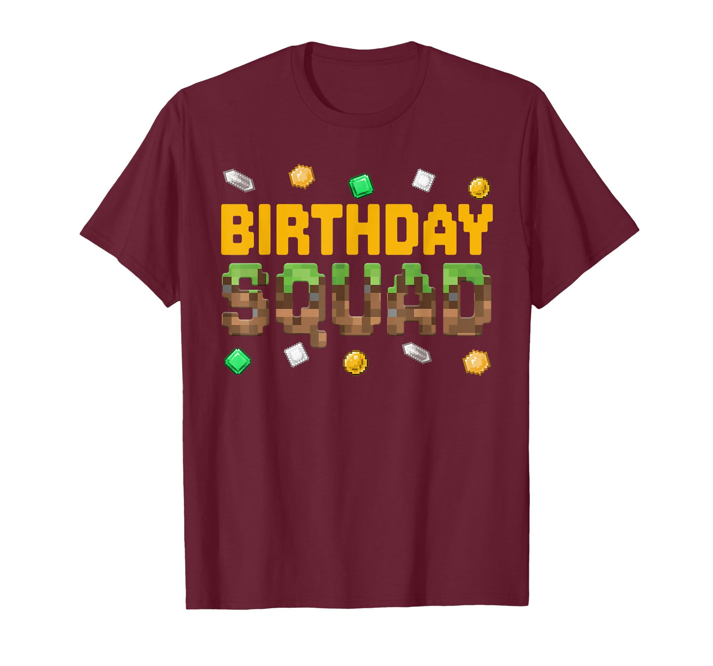 Funny Birthday Squad Birthday Boy Video Game Pixel Gamer T-Shirt