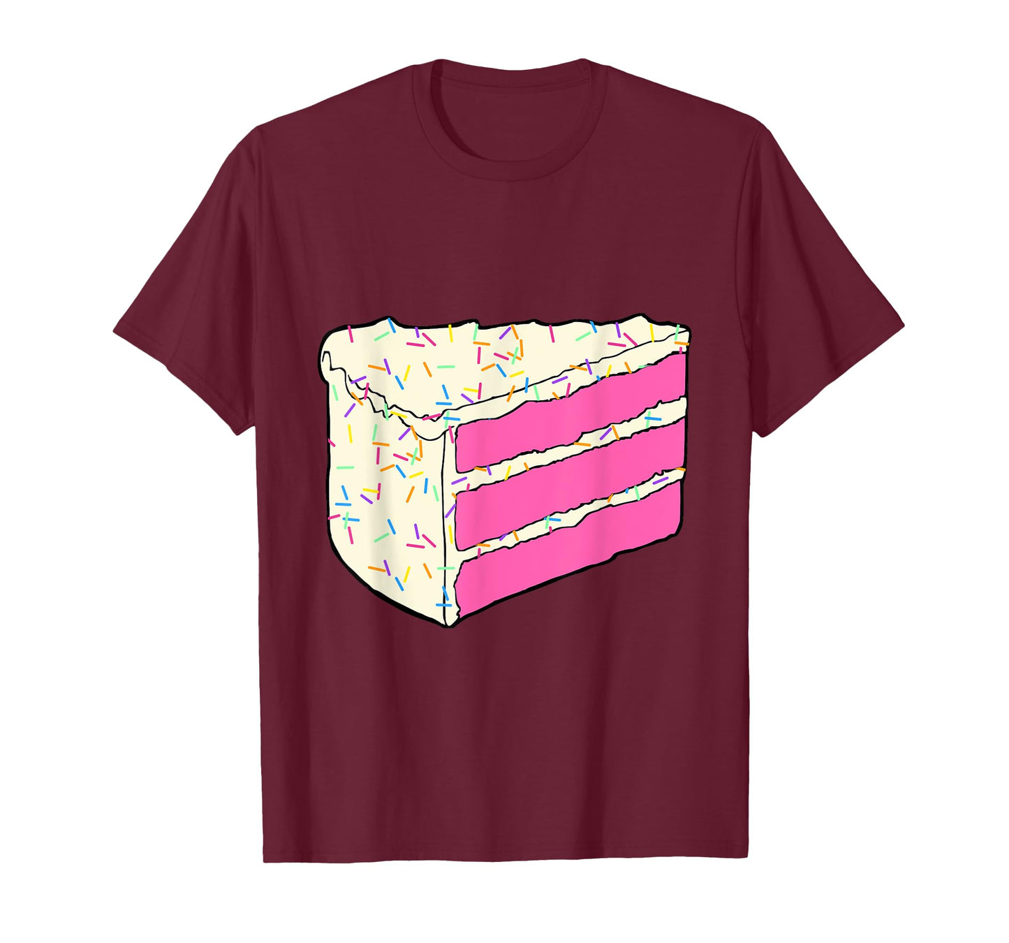 Cute Pink Cake Slice Halloween Costume Food Dress Up Cosplay T-Shirt