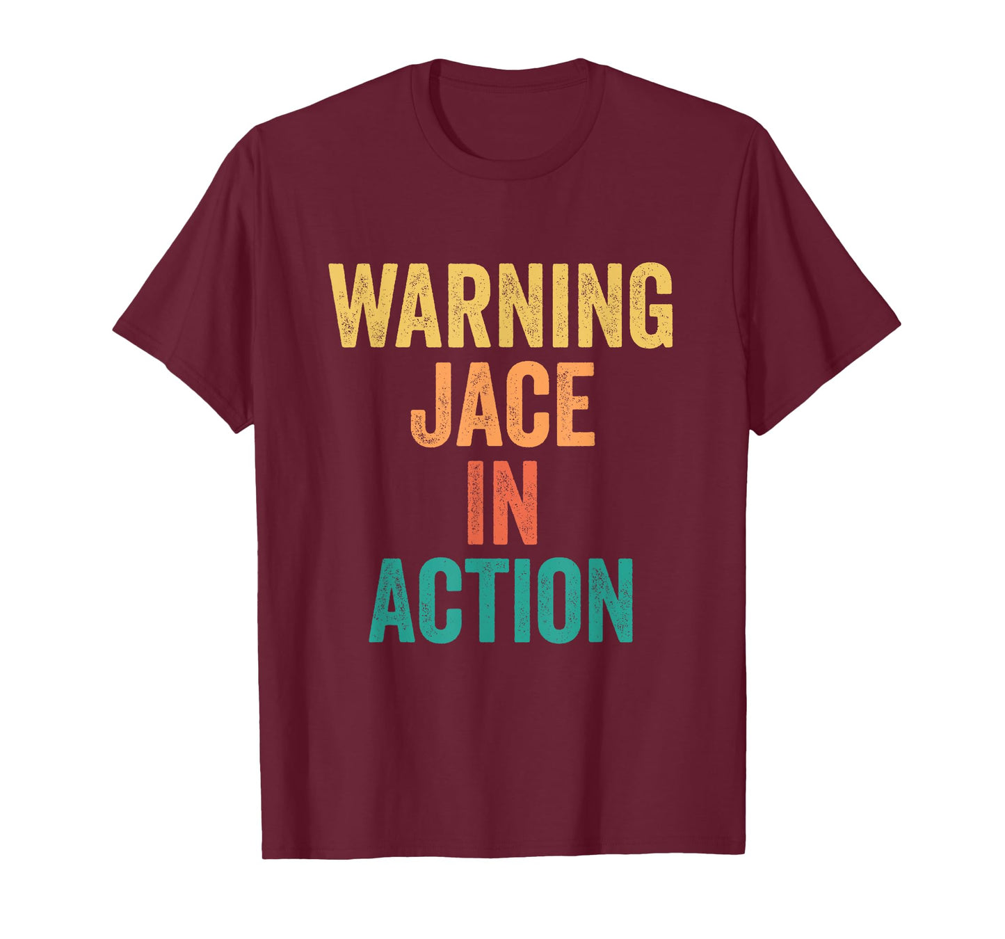 Warning Jace In Action Funny Custom Name For Boys T-Shirt