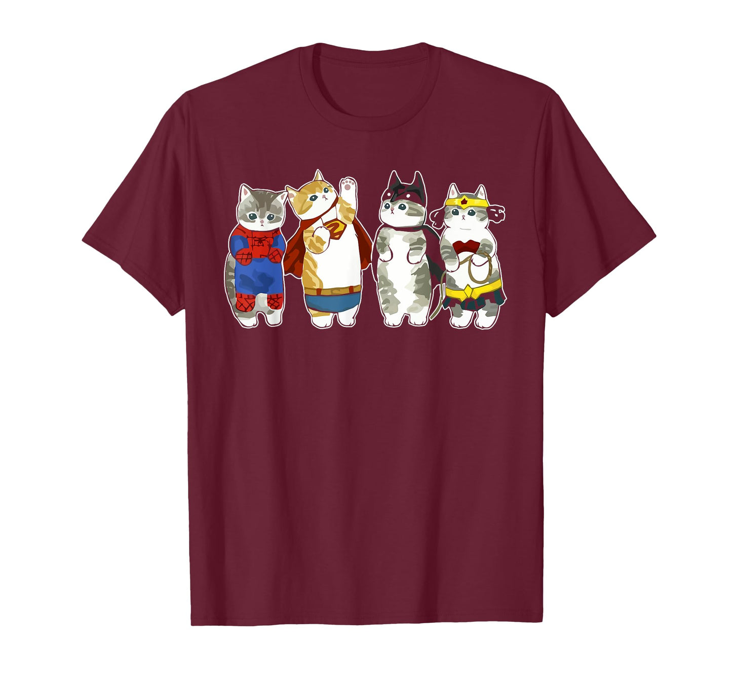 Superhero Cats Kitten Kitty Cats Lover Super Kitten Funny T-Shirt