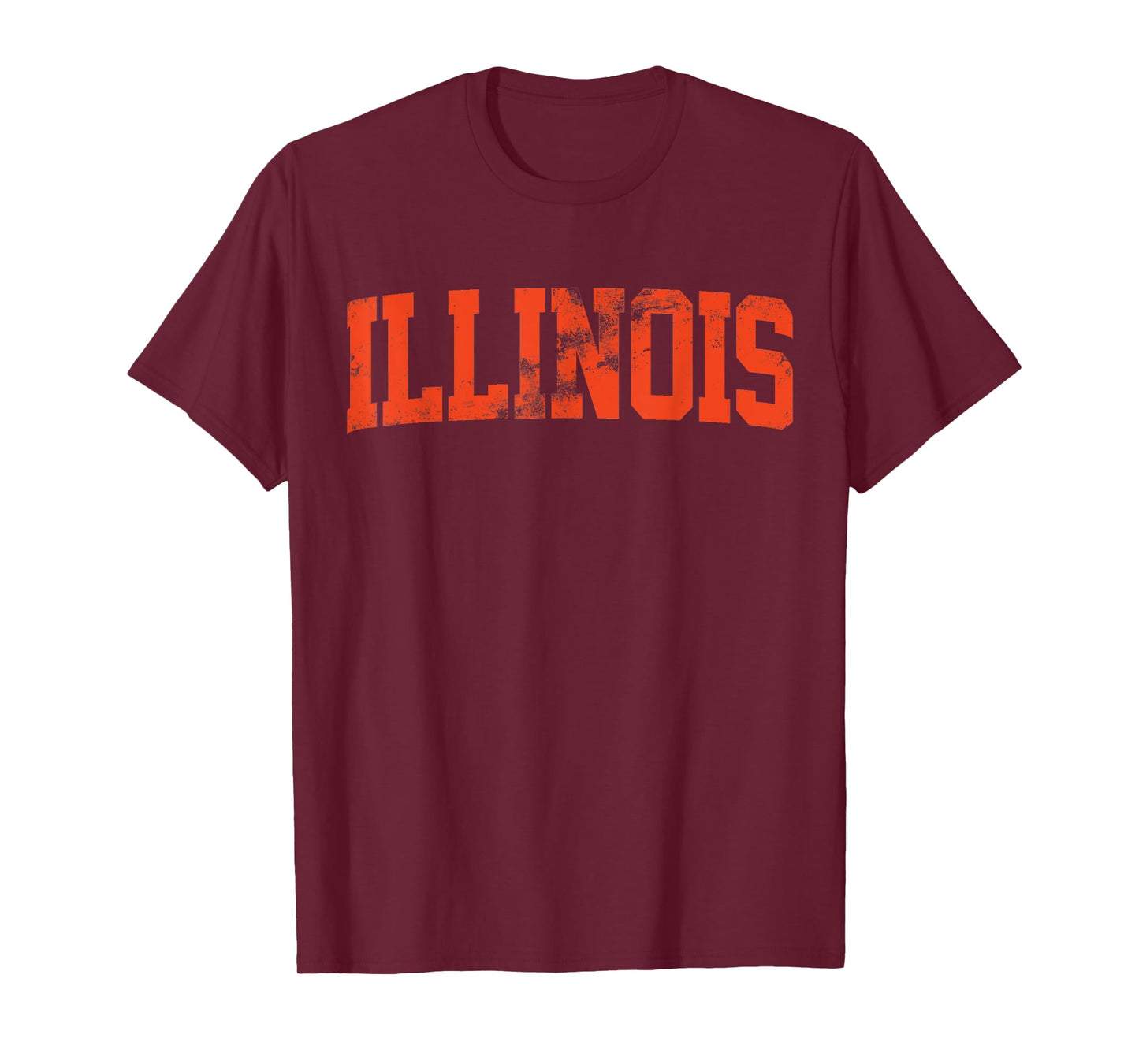 Retro Illinois IL Souvenir Vintage Illinois Orange Throwback T-Shirt