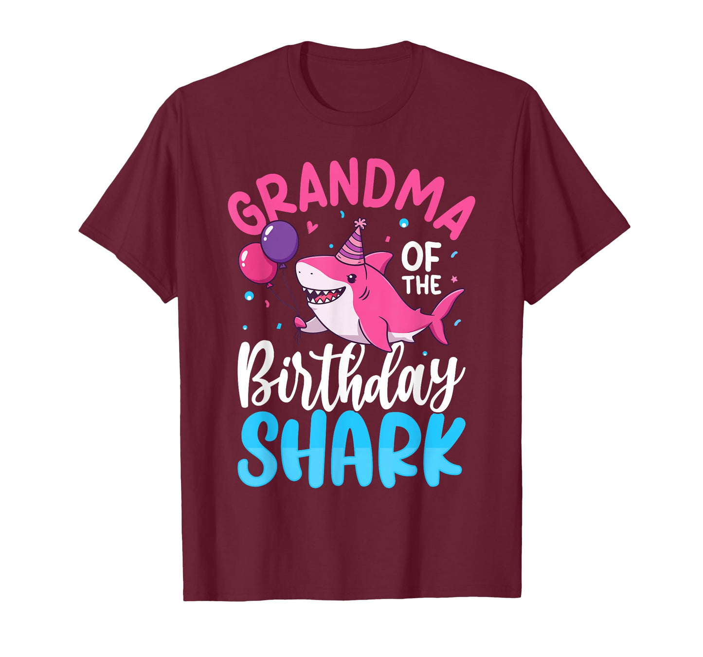 Grandma Birthday Kids Shark Party Matching Family T-Shirt