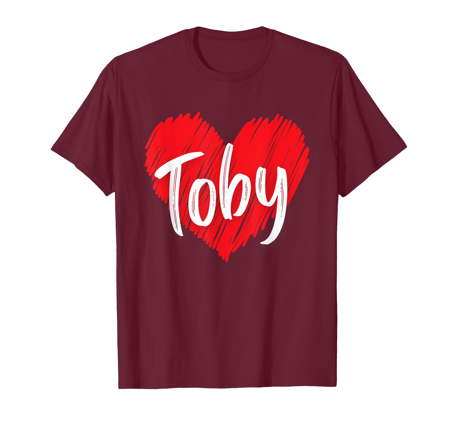 I Love Toby Heart Personalized Name Toby T-Shirt