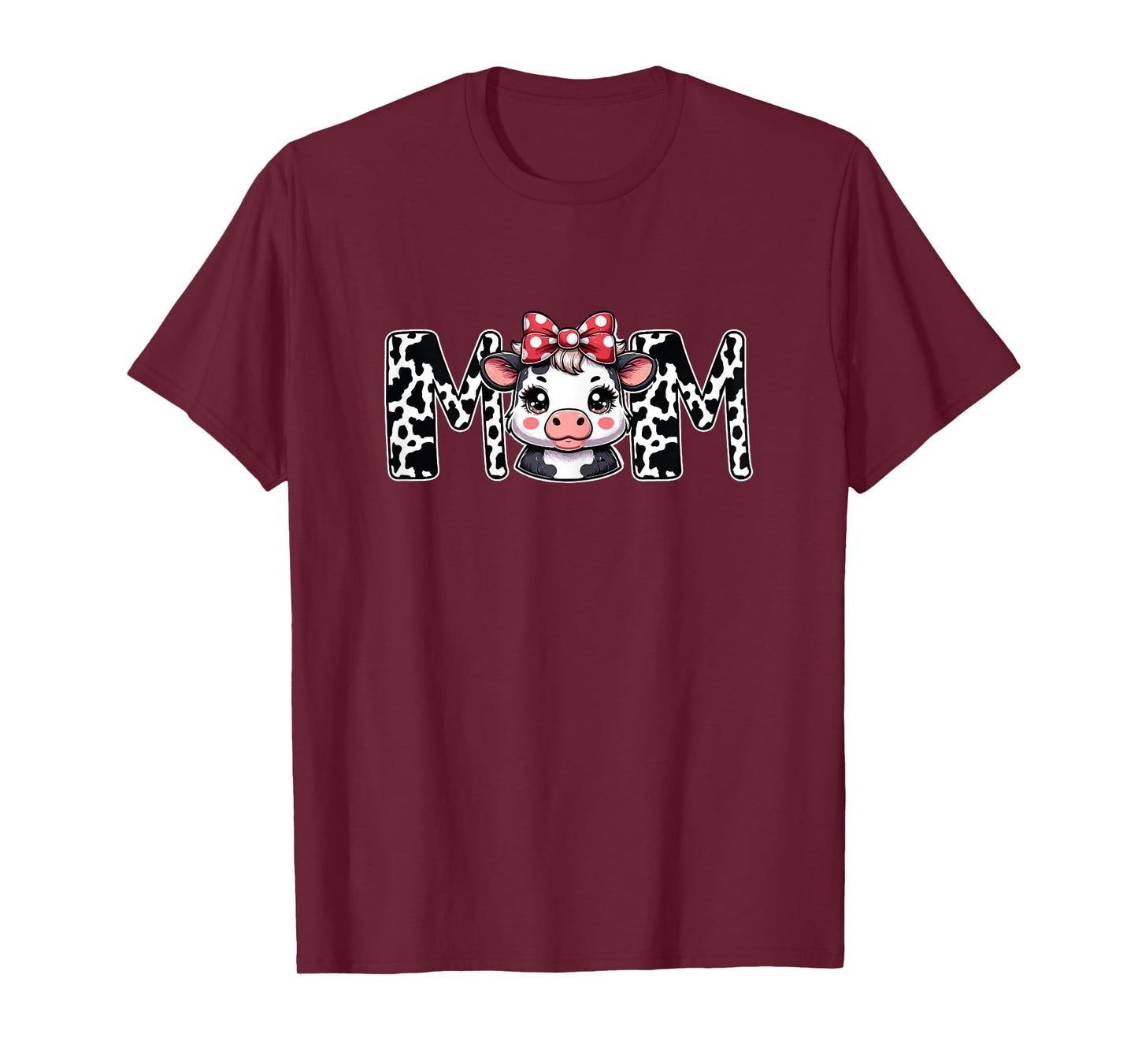 Mom Cow Print Mama Mommy Cow Pattern Mother's Day T-Shirt