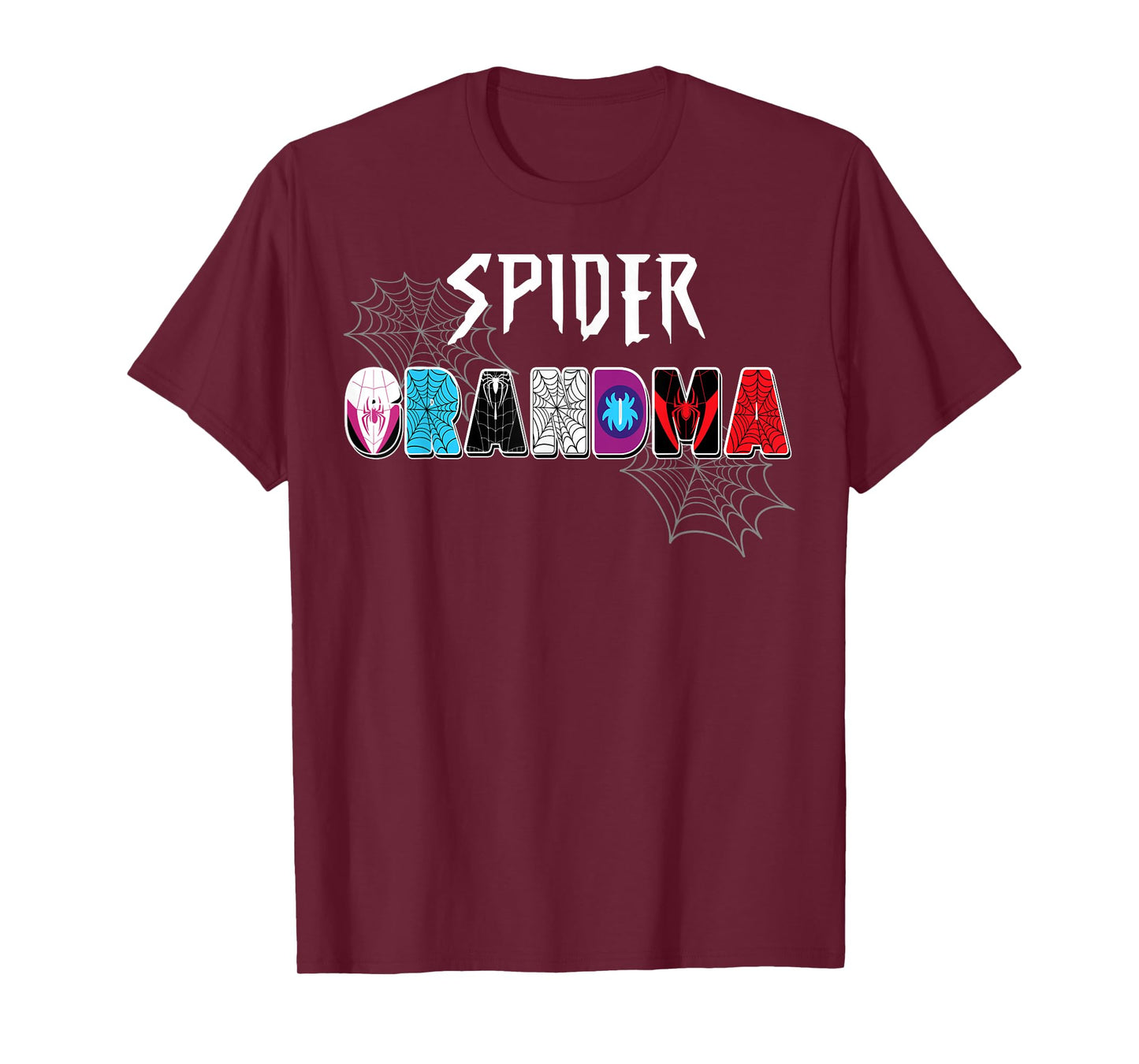 Women Spider Grandma Matching Family Birthday Party T-Shirt