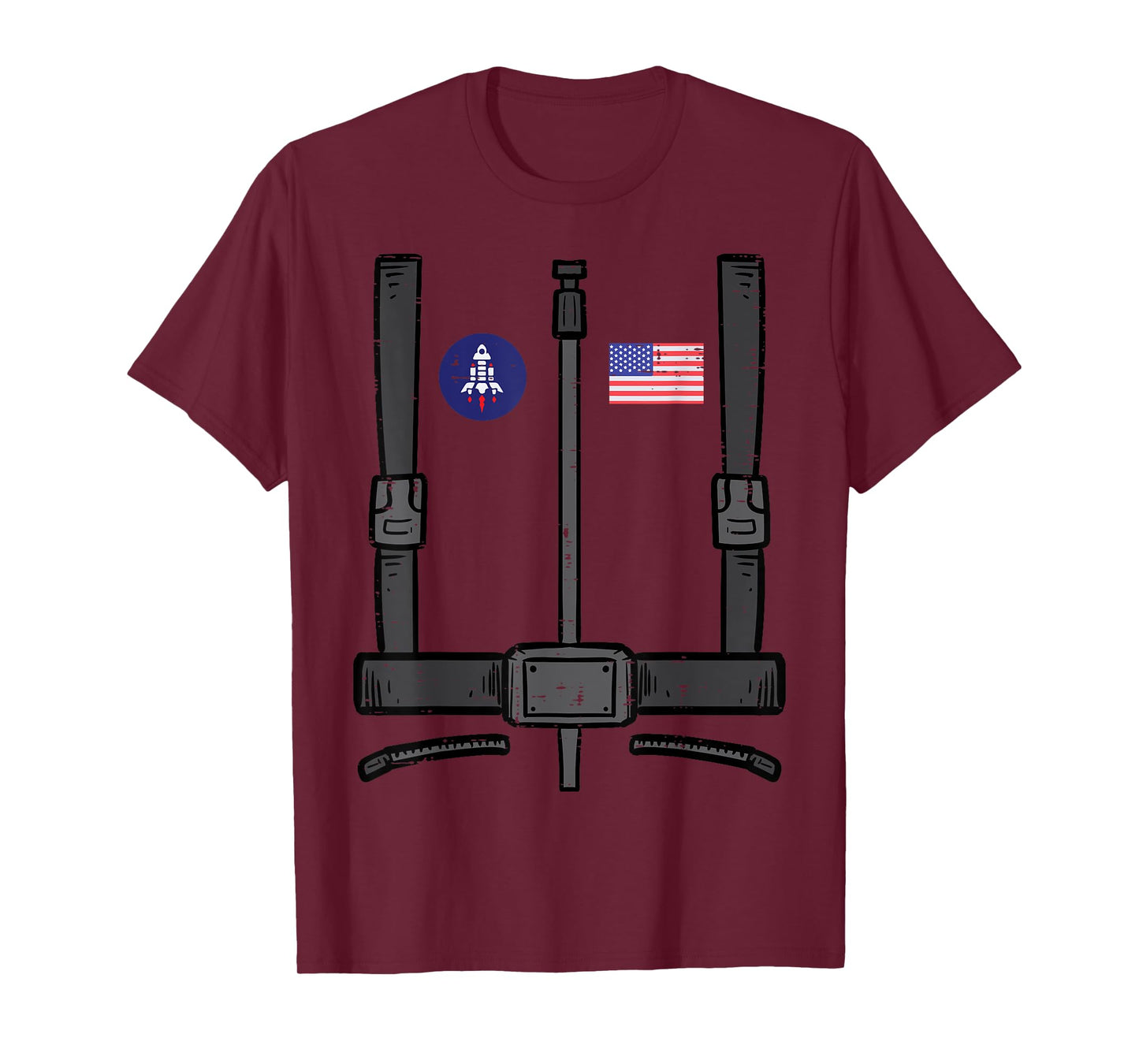 US Astronaut Costume Space Suit Galaxy Men Women Boys Kids T-Shirt