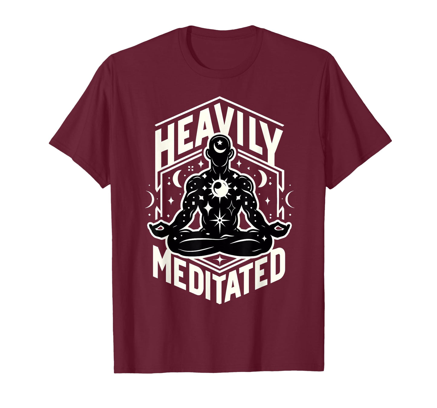 Heavily Meditated Funny Men's Meditation Mindfulness Yoga T-Shirt