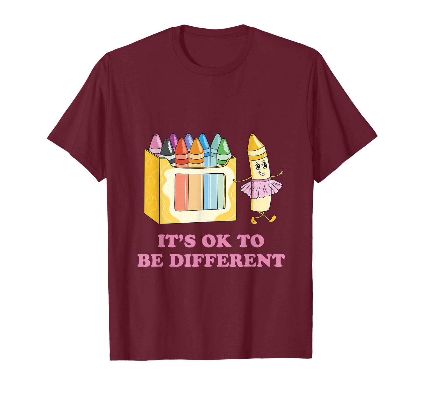 It's OK to be Different Crayons Autism Awareness Month T-Shirt