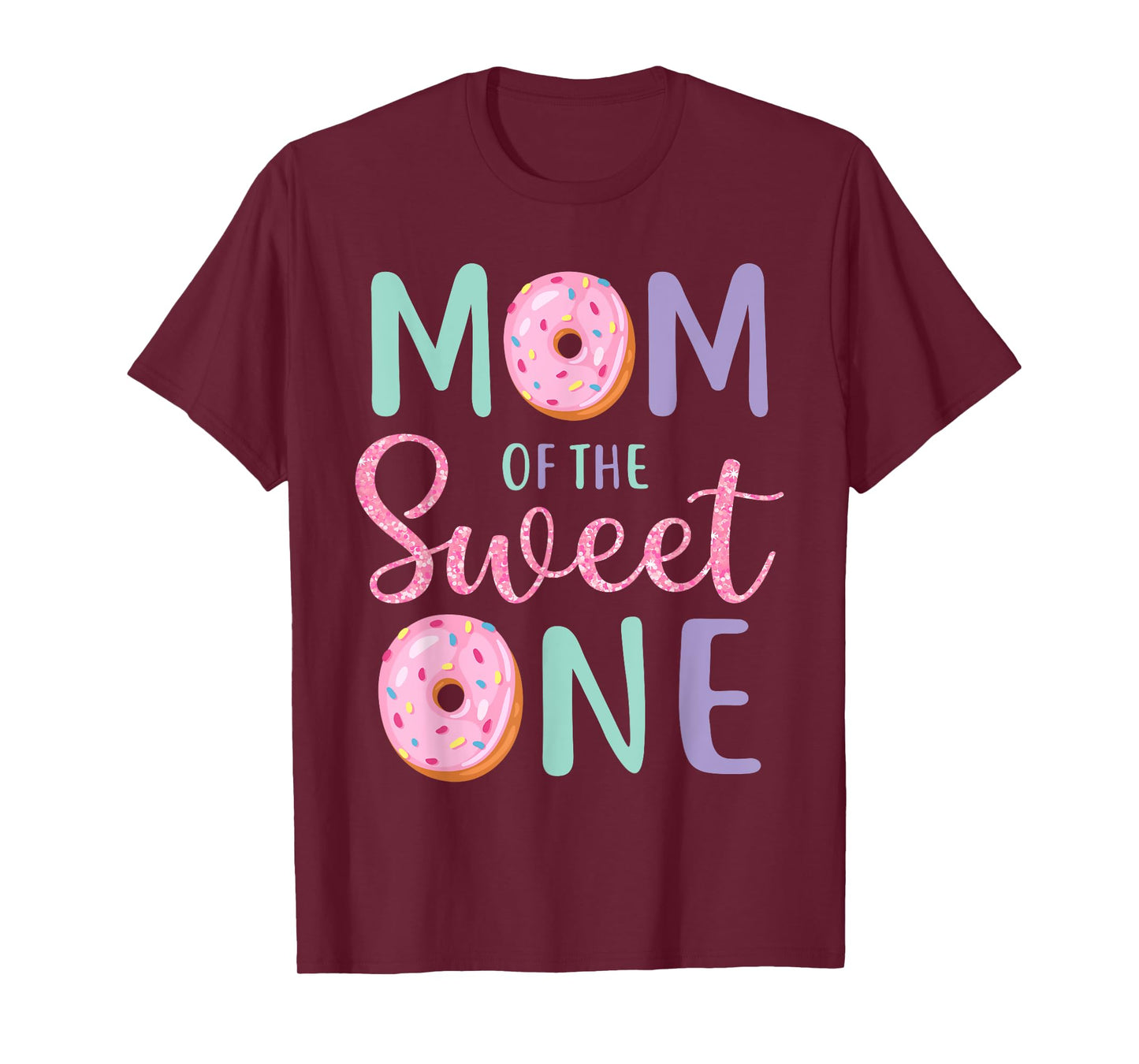Mom of The Sweet One First Birthday Matching Family Donut T-Shirt