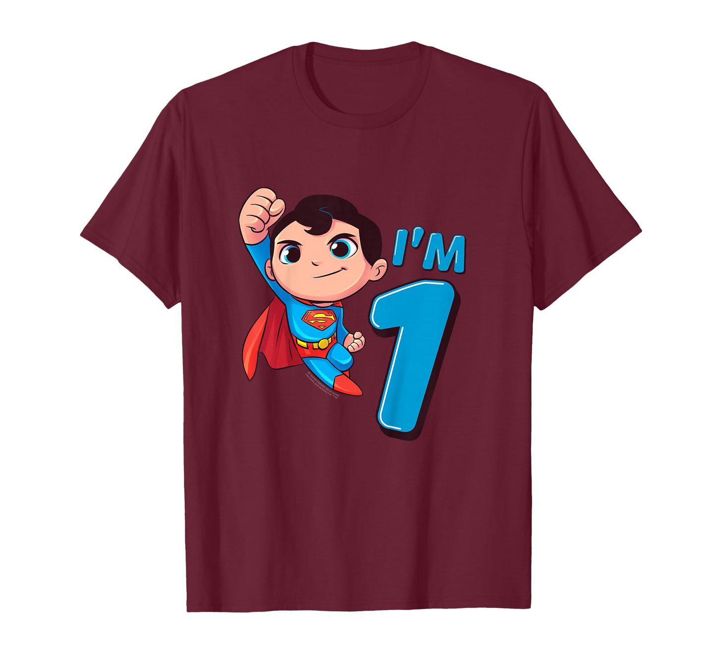 Kids Superman 1st Birthday Cute I'm 1 T-Shirt