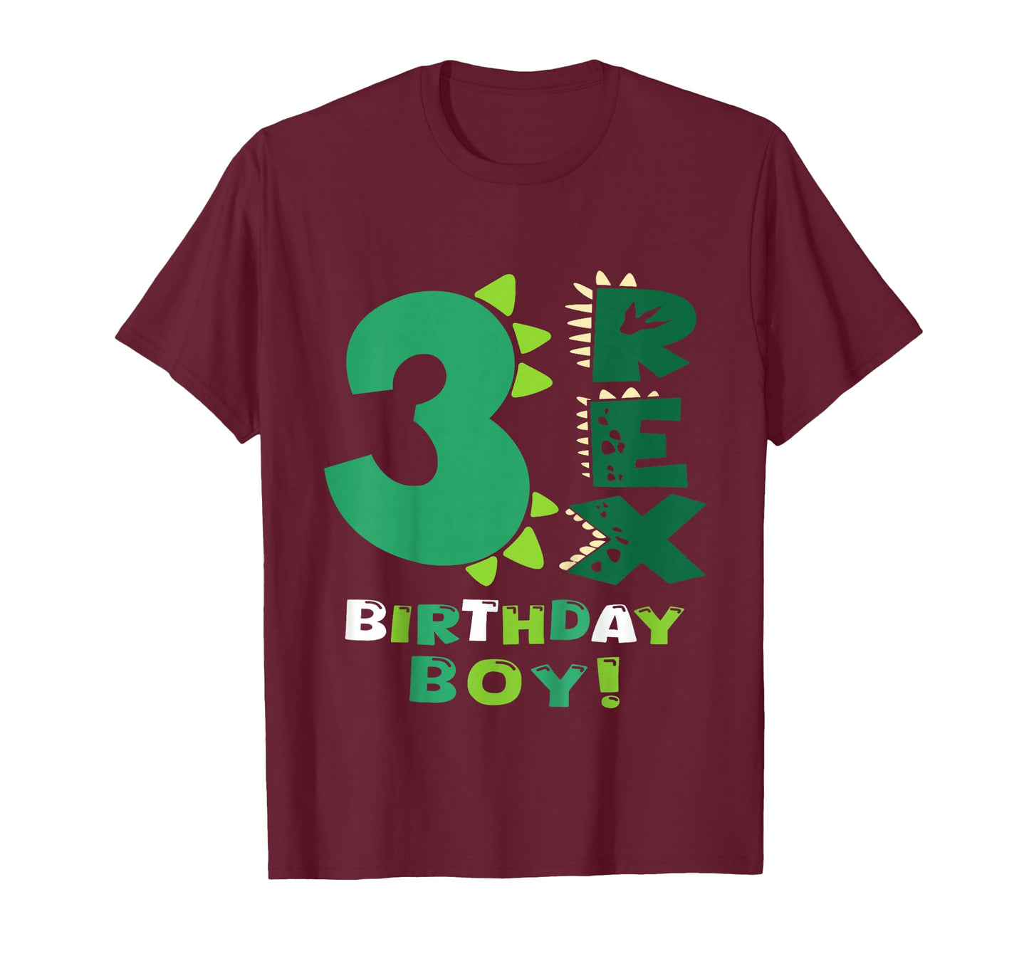 Kids Three Rex Birthday Boy 3rd Birthday Dinosaur Third Year Old T-Shirt