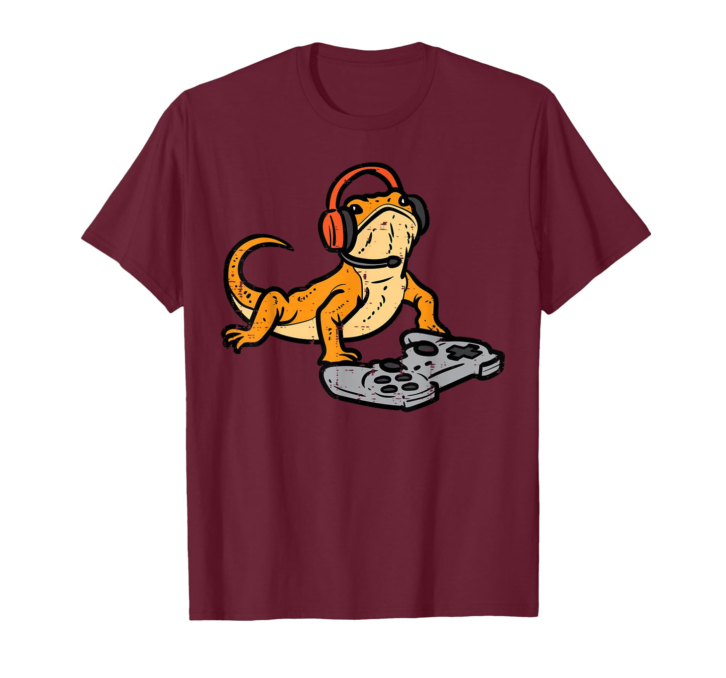 Bearded Dragon Video Gaming Funny Gamer Animal Men Boys Kids T-Shirt