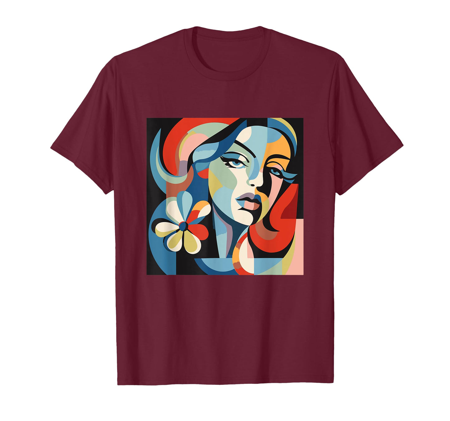 Abstract Woman Face Art Illustration Graphic Designs T-Shirt