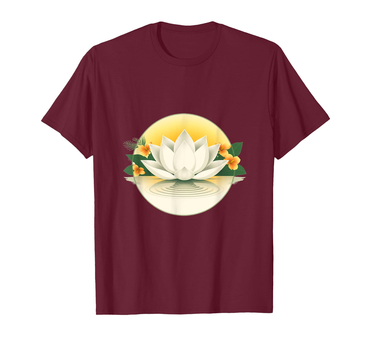 White Lotus Flower Summer Design T-Shirt