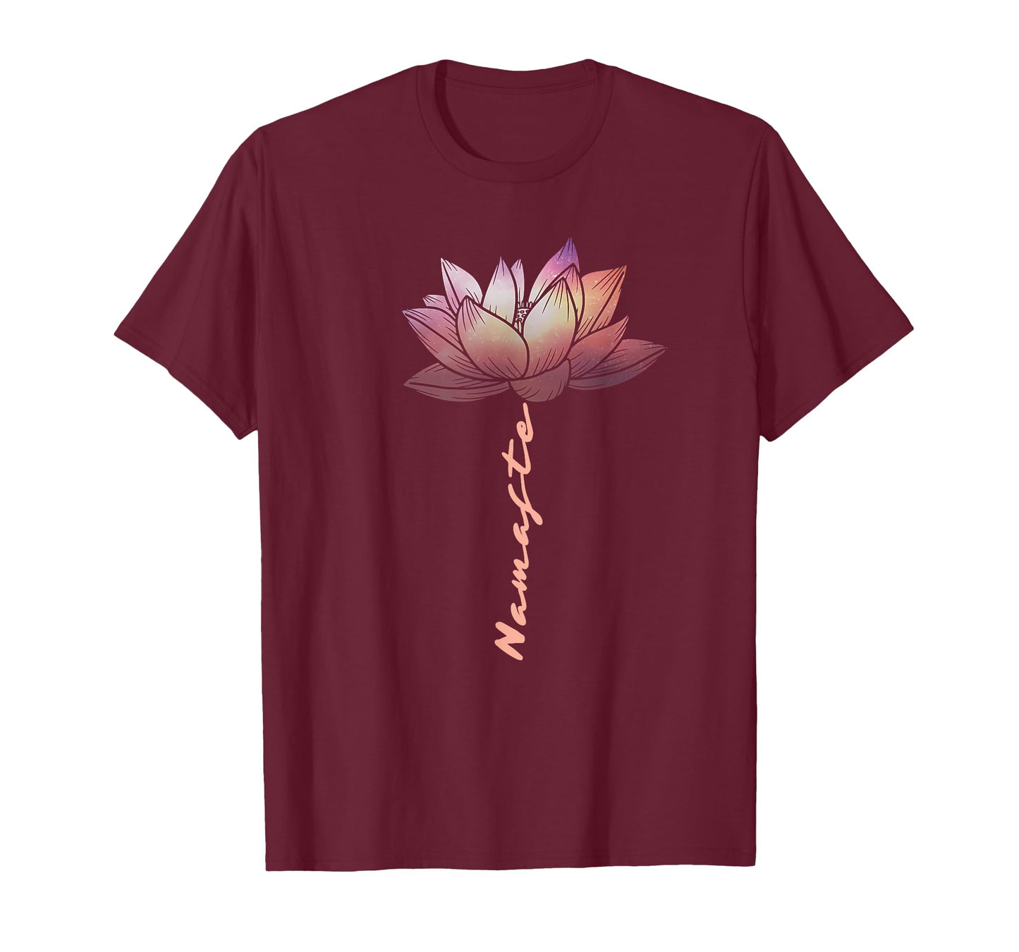 Lotus Fun Watercolor Namaste Lotus Flower Spiritual Yoga Med T-Shirt