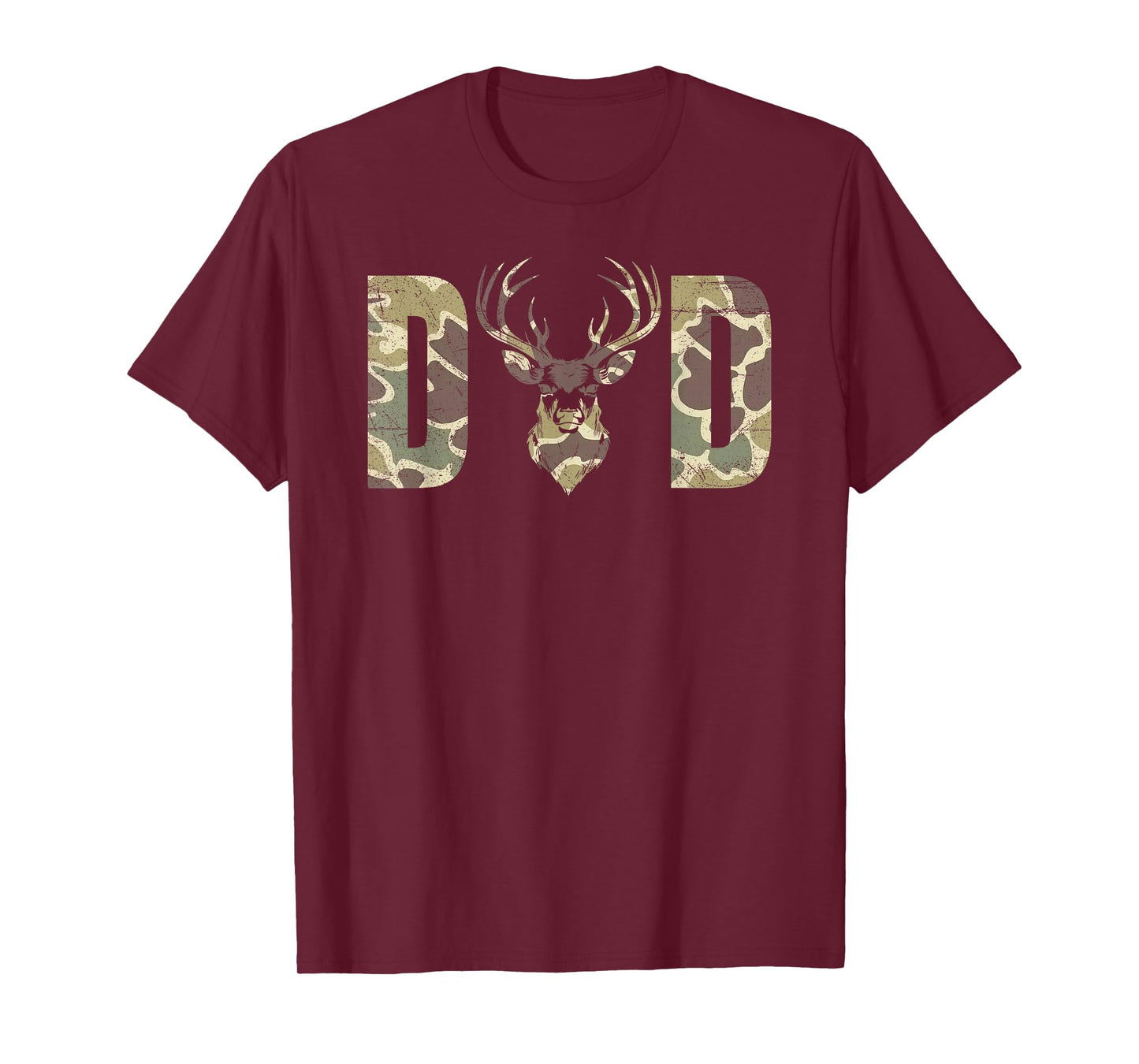 Old School Camo Dad Hunting, Camouflage Deer Father's Day T-Shirt
