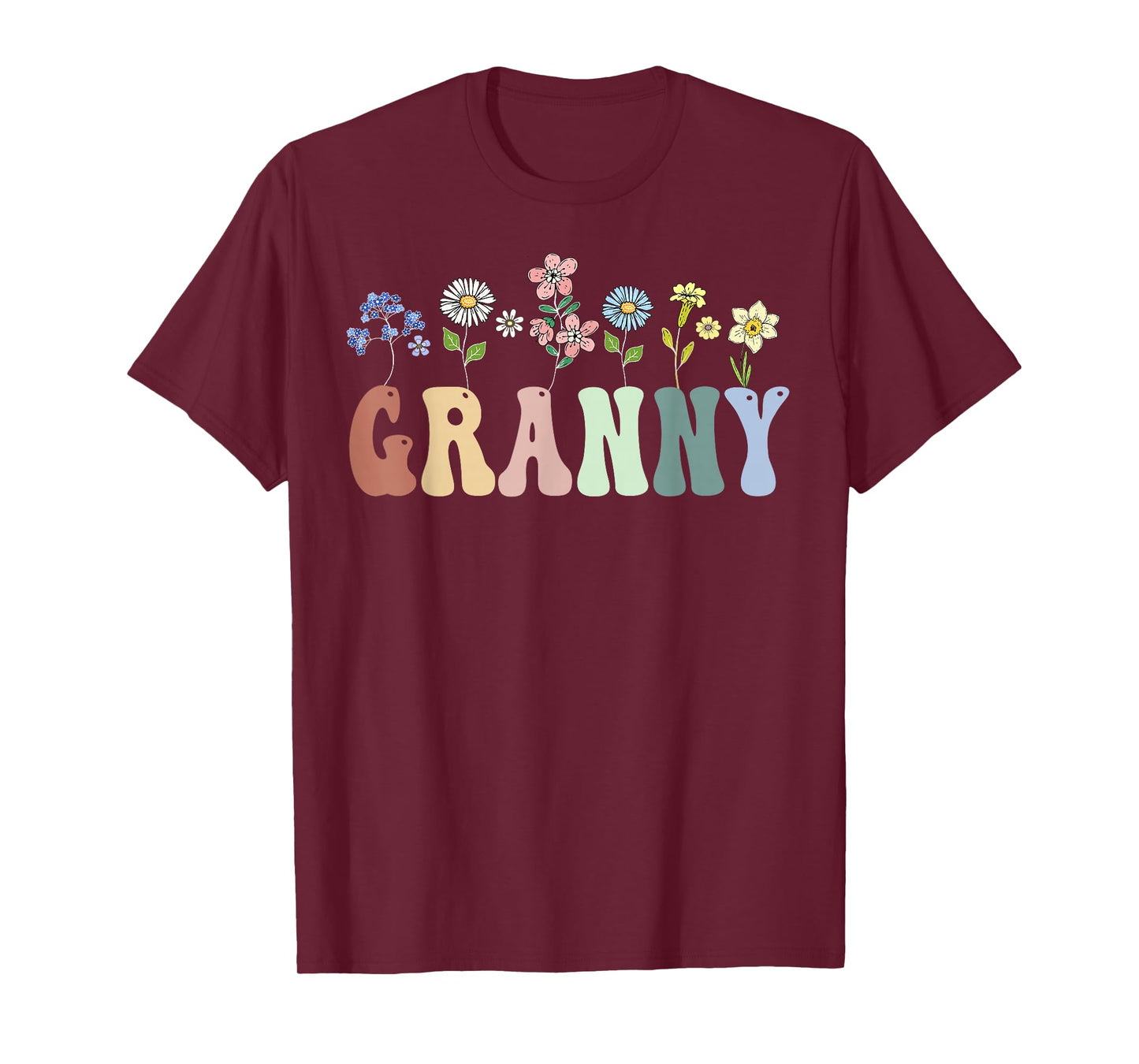 Granny Gifts Women Wildflower Floral Design Granny T-Shirt
