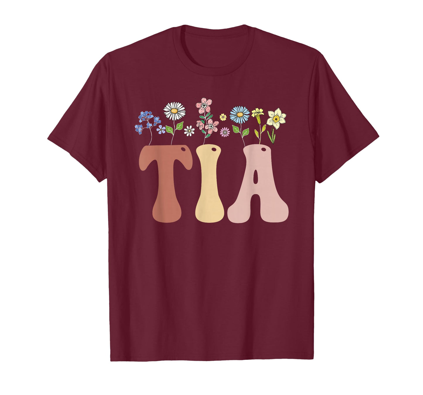 Tia Gifts Women Wildflower Floral Design Tia T-Shirt