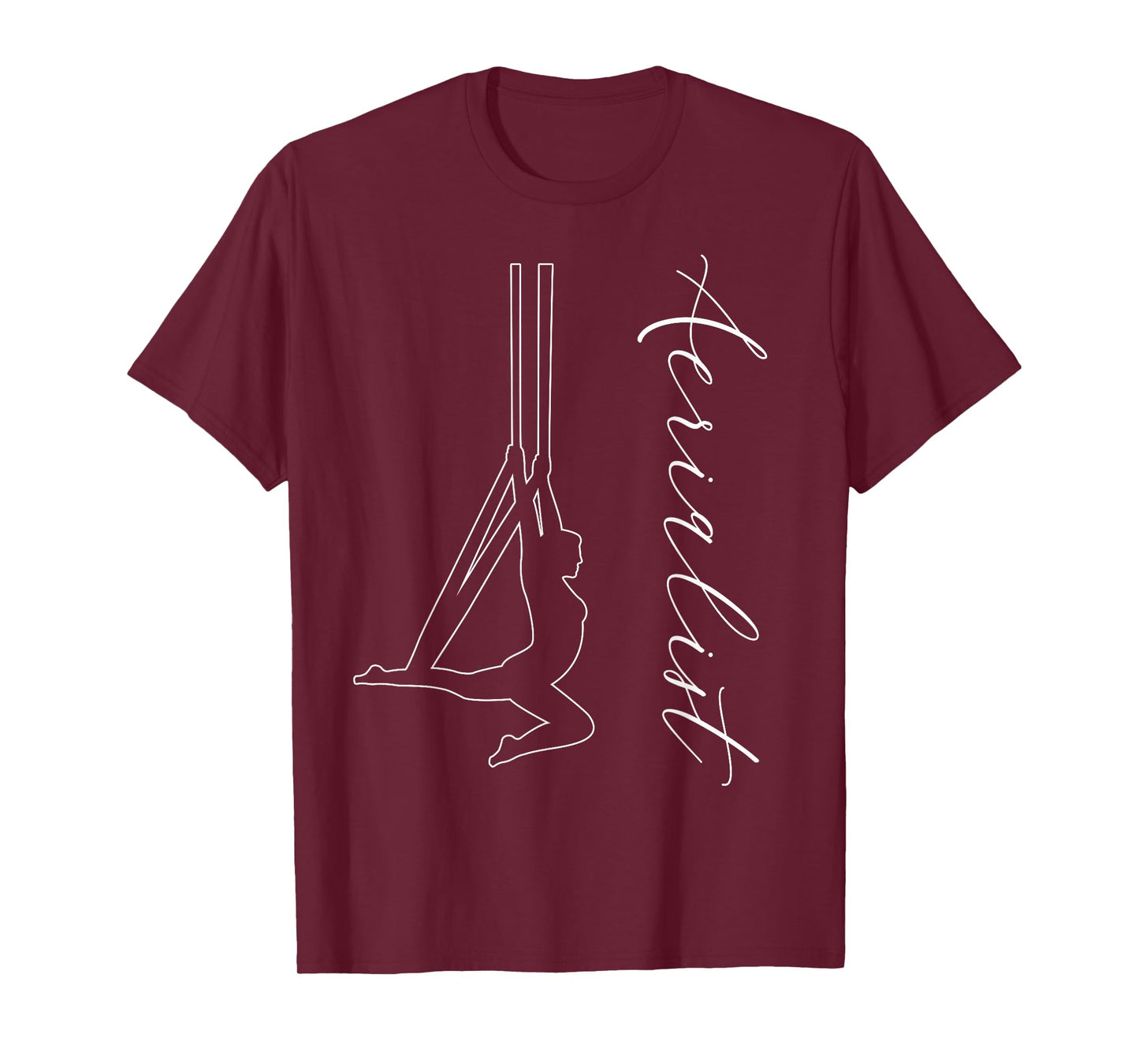 Aerialist Aerial Arts Gifts, Cursive Side Silks Hammock T-Shirt
