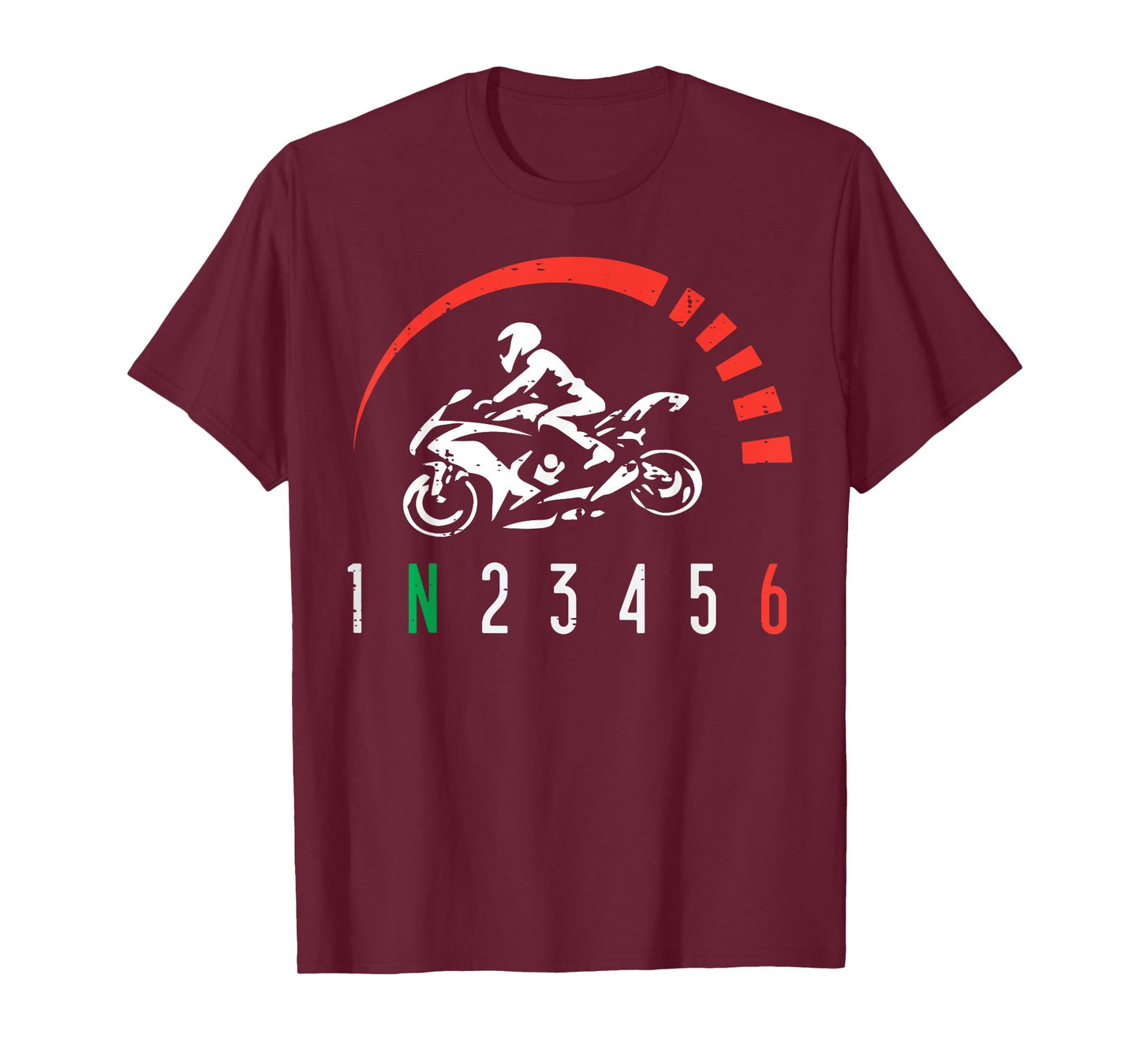 1N23456 Motorcycle Gear Shift Biker Motorbike Women Men Kids T-Shirt