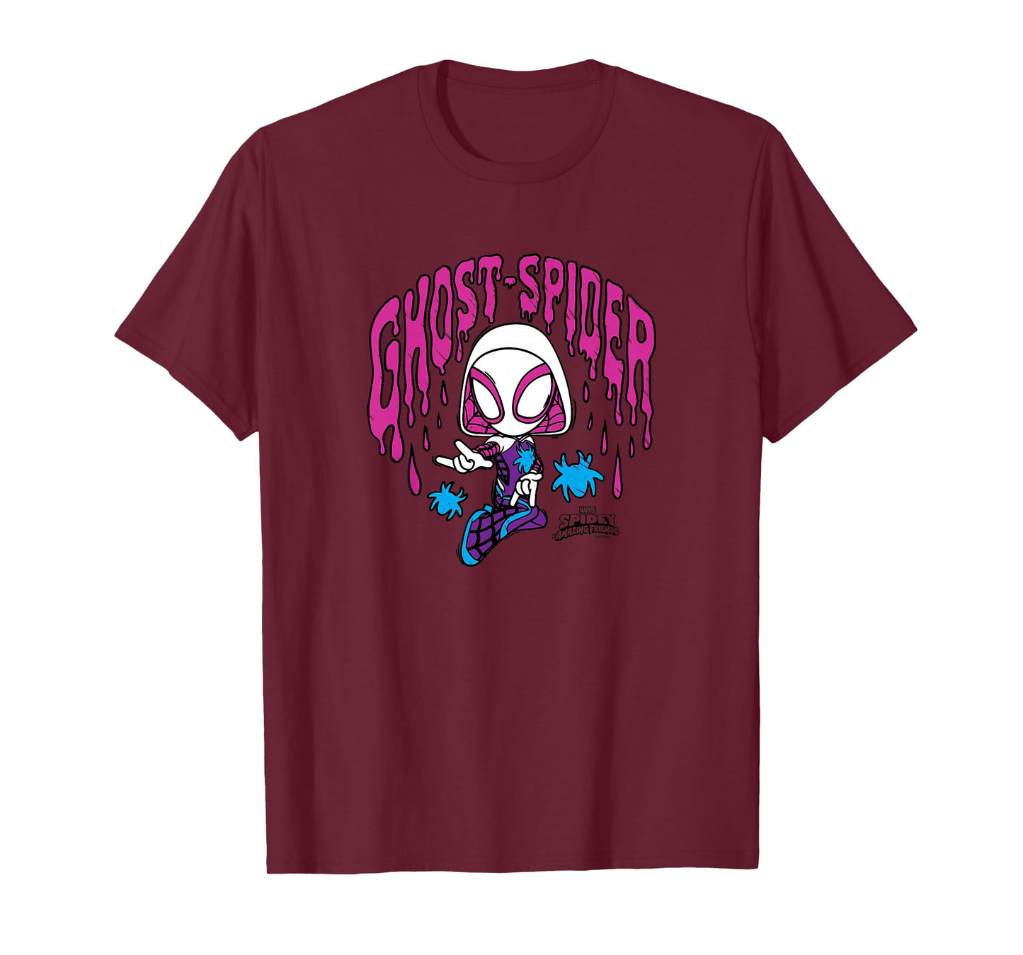 Kids Spidey And His Amazing Friends - Ghost Spider Scribble T-Shirt