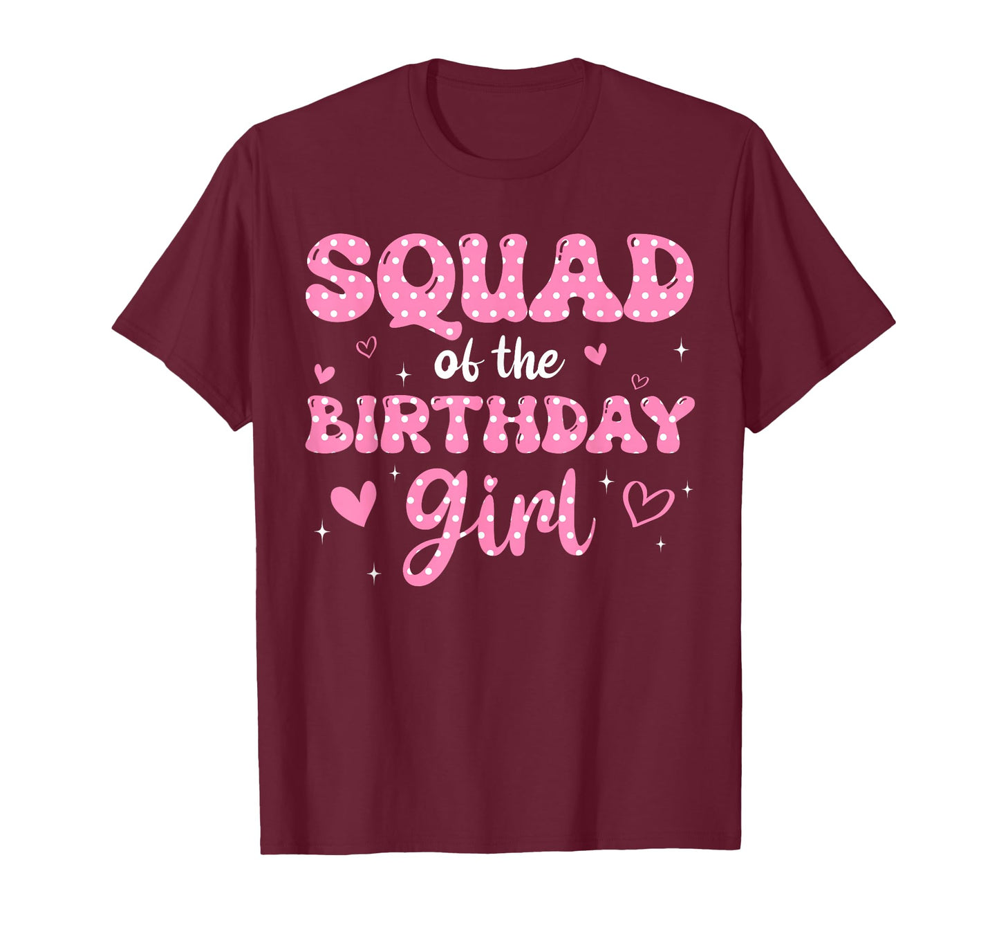 Squad Of The Birthday Pink Girl Matching Family T-Shirt