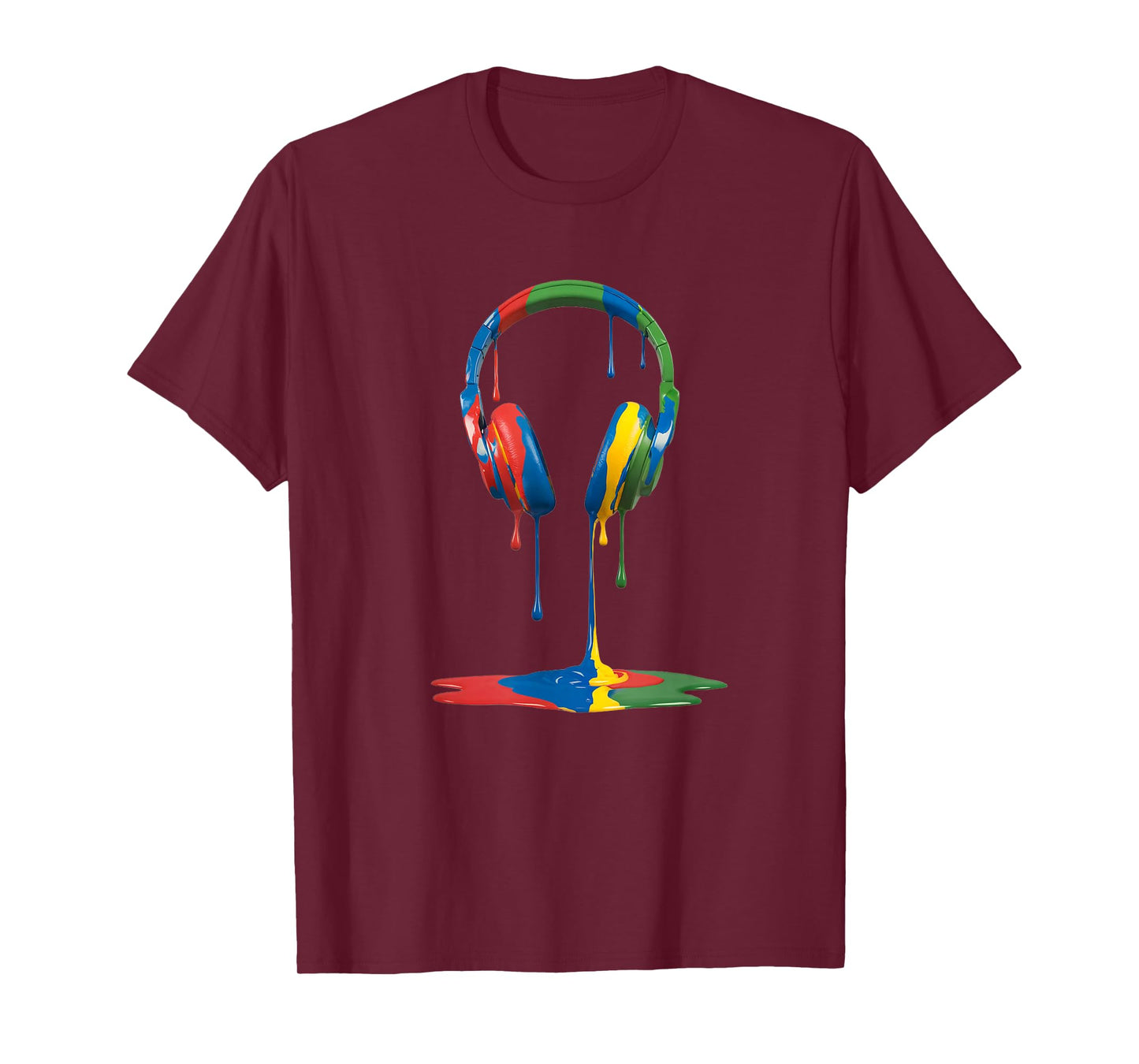 Gamer Headphones Paint Drip Music Lover T-Shirt