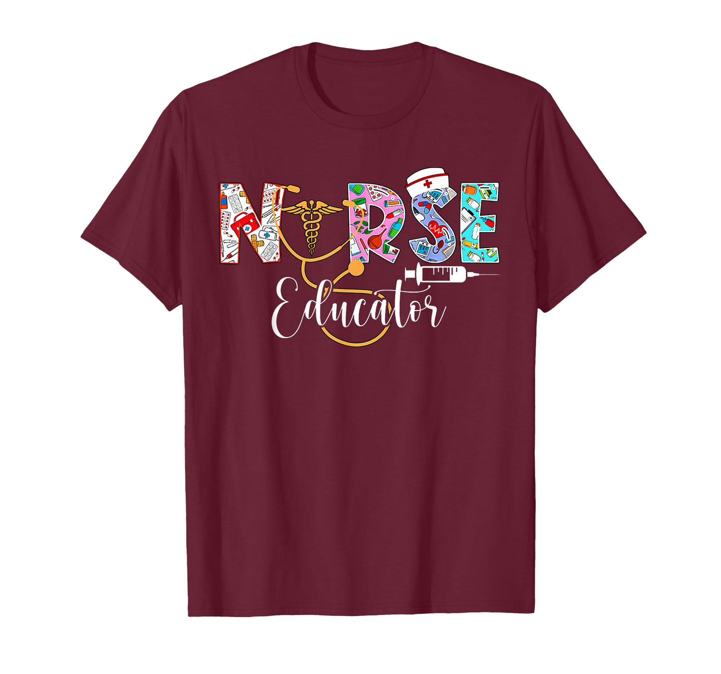 Nurse Educator Nursing School Instructor Stethoscope Nurse T-Shirt