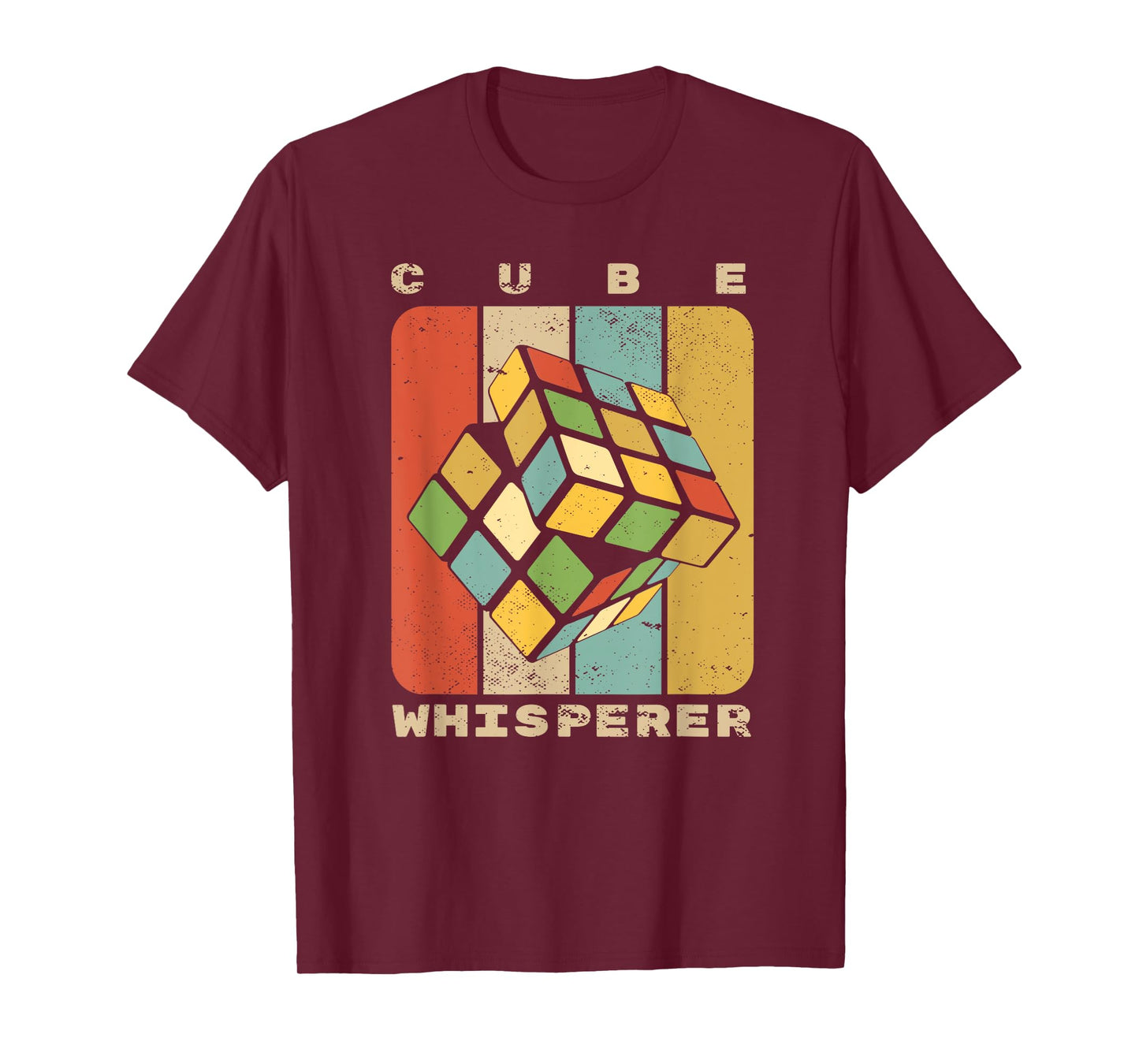 Puzzle Cube Whisperer Vintage Speed Cubing Youth Math T-Shirt