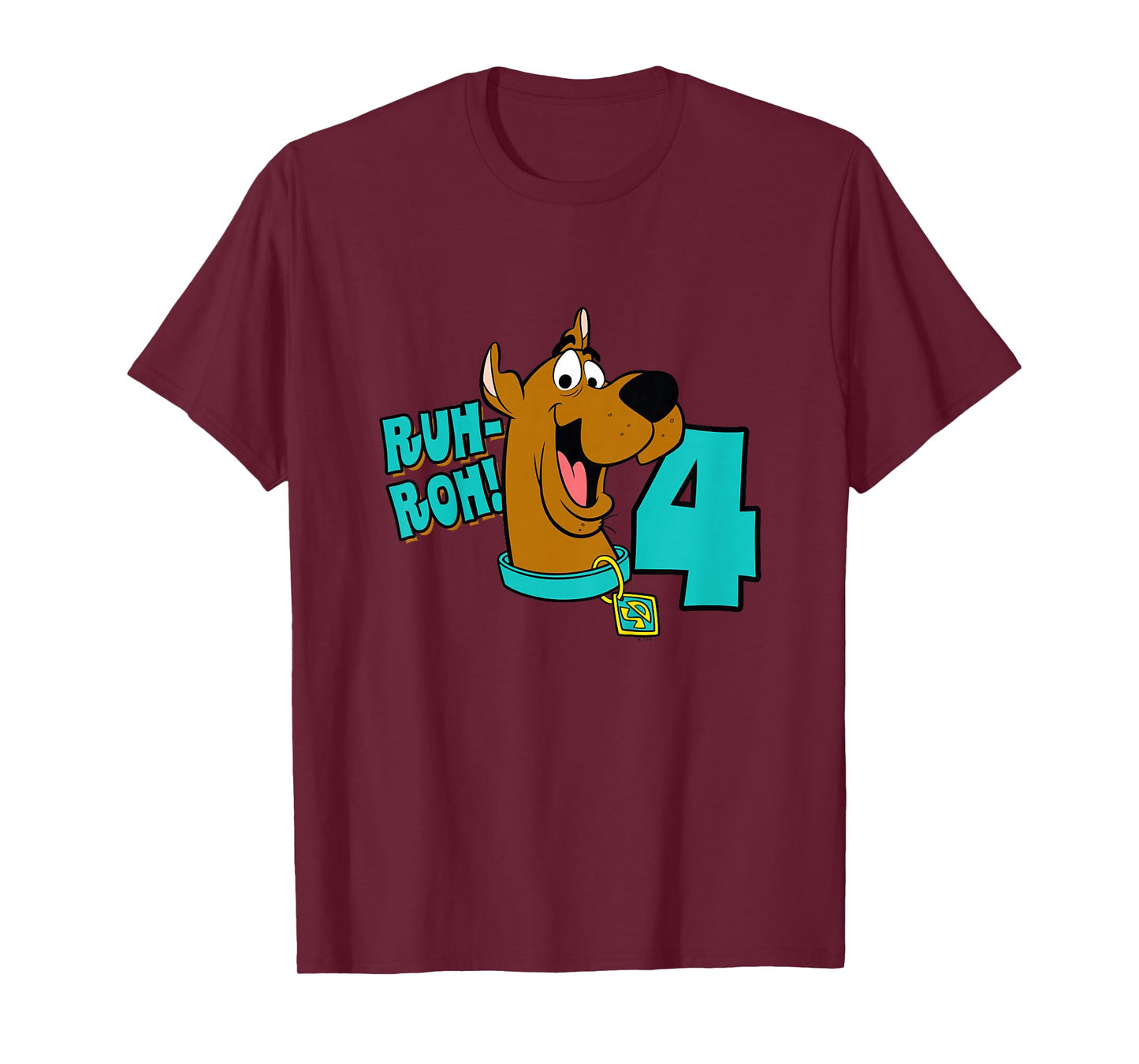 Kids Scooby-Doo 4th Birthday Ruh-Roh! I'm 4! T-Shirt