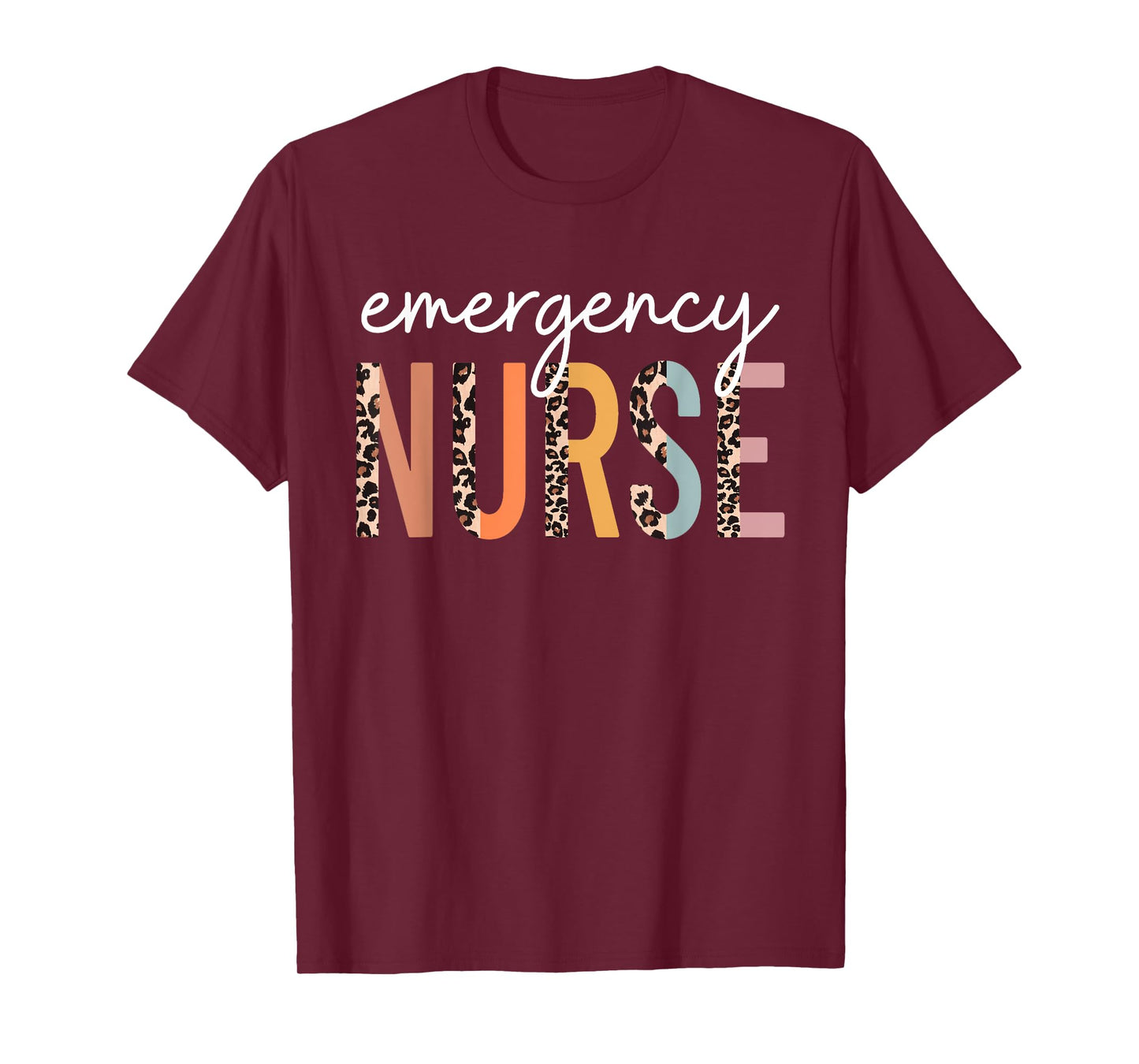 Emergency Nurse Leopard Of ER Nurse Nursing School Women T-Shirt