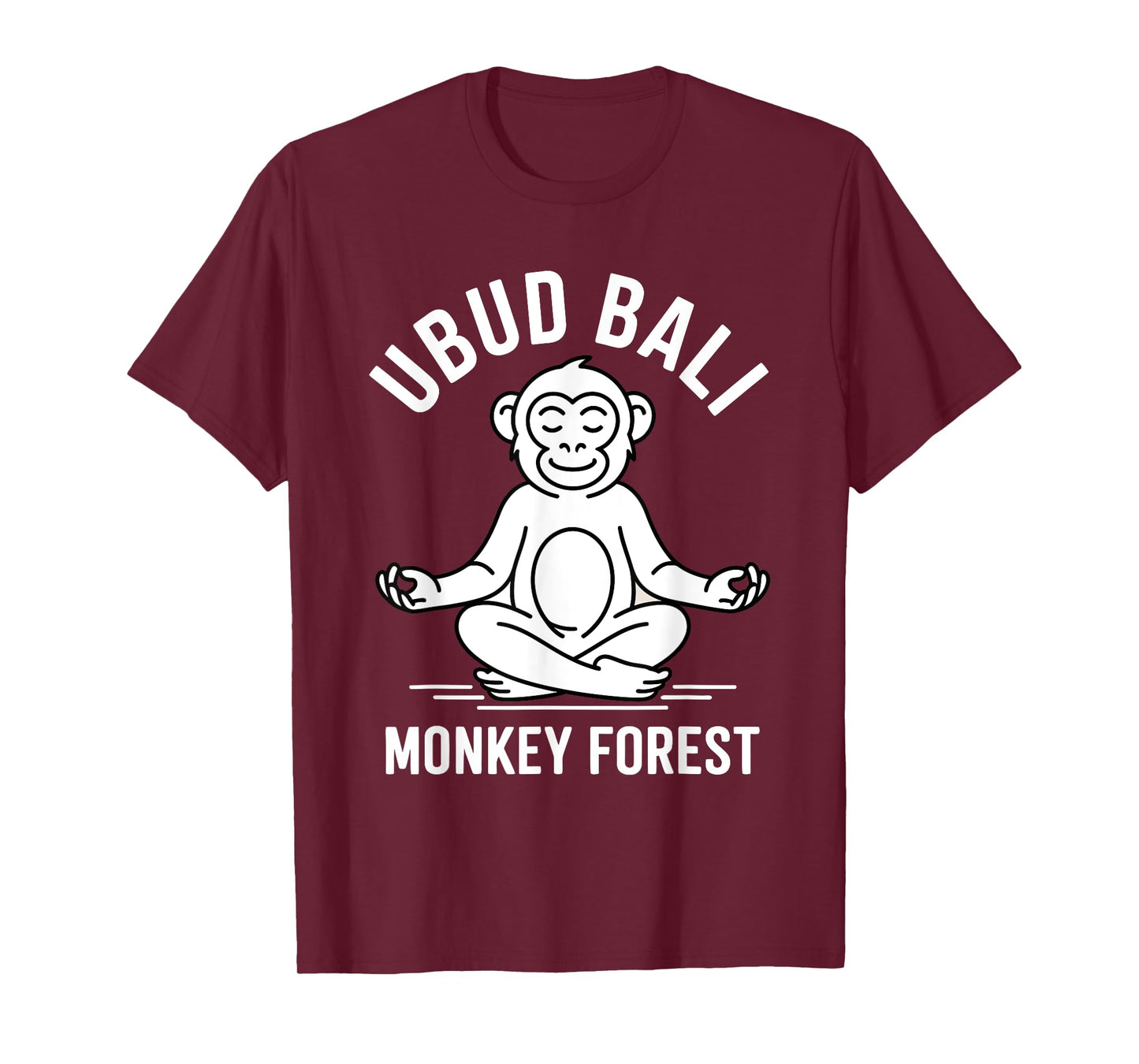 Yoga Lotus Monkey Forest Ubud Bali Souvenir T-Shirt