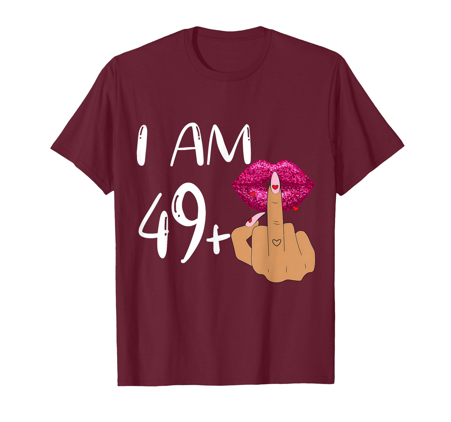 Funny 50Th Birthday,I Am 49+1 Finger Birthday,I'm 49 plus 1 T-Shirt