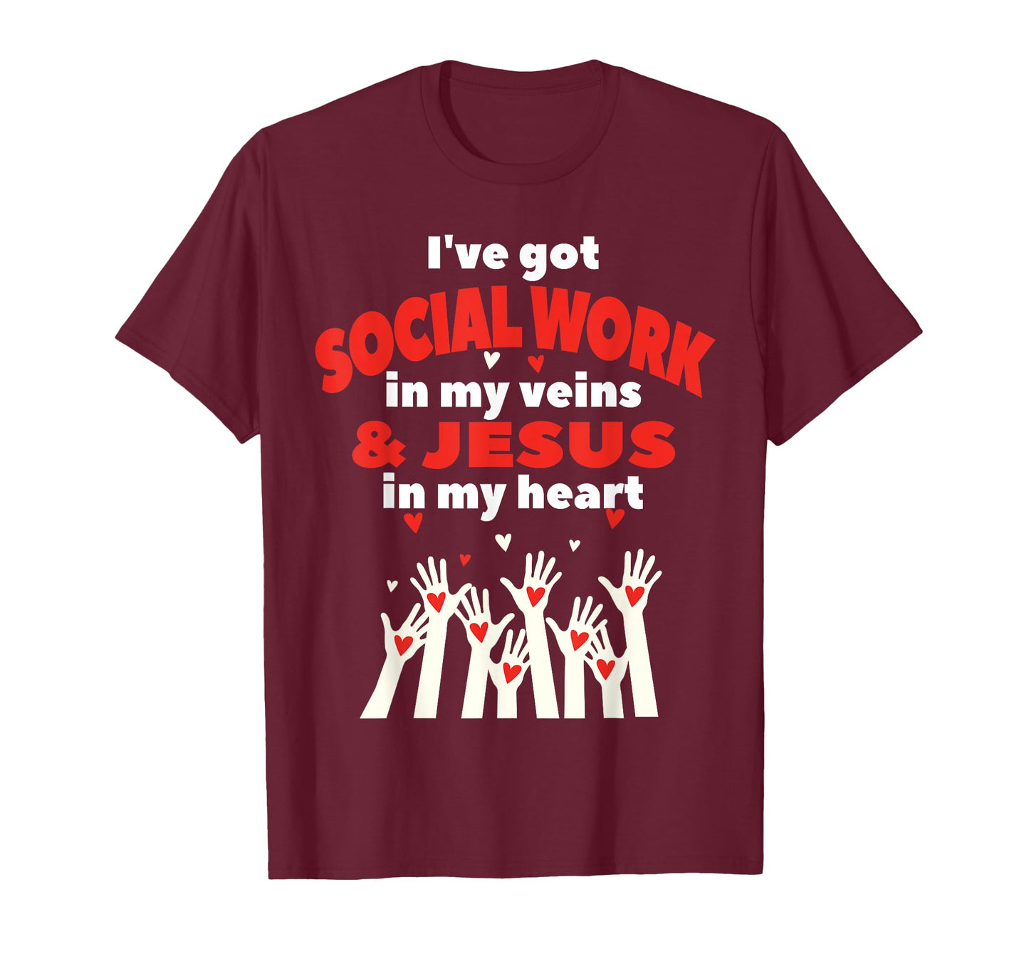Social Worker Christian Jesus MSW Student Work Masters Grad T-Shirt