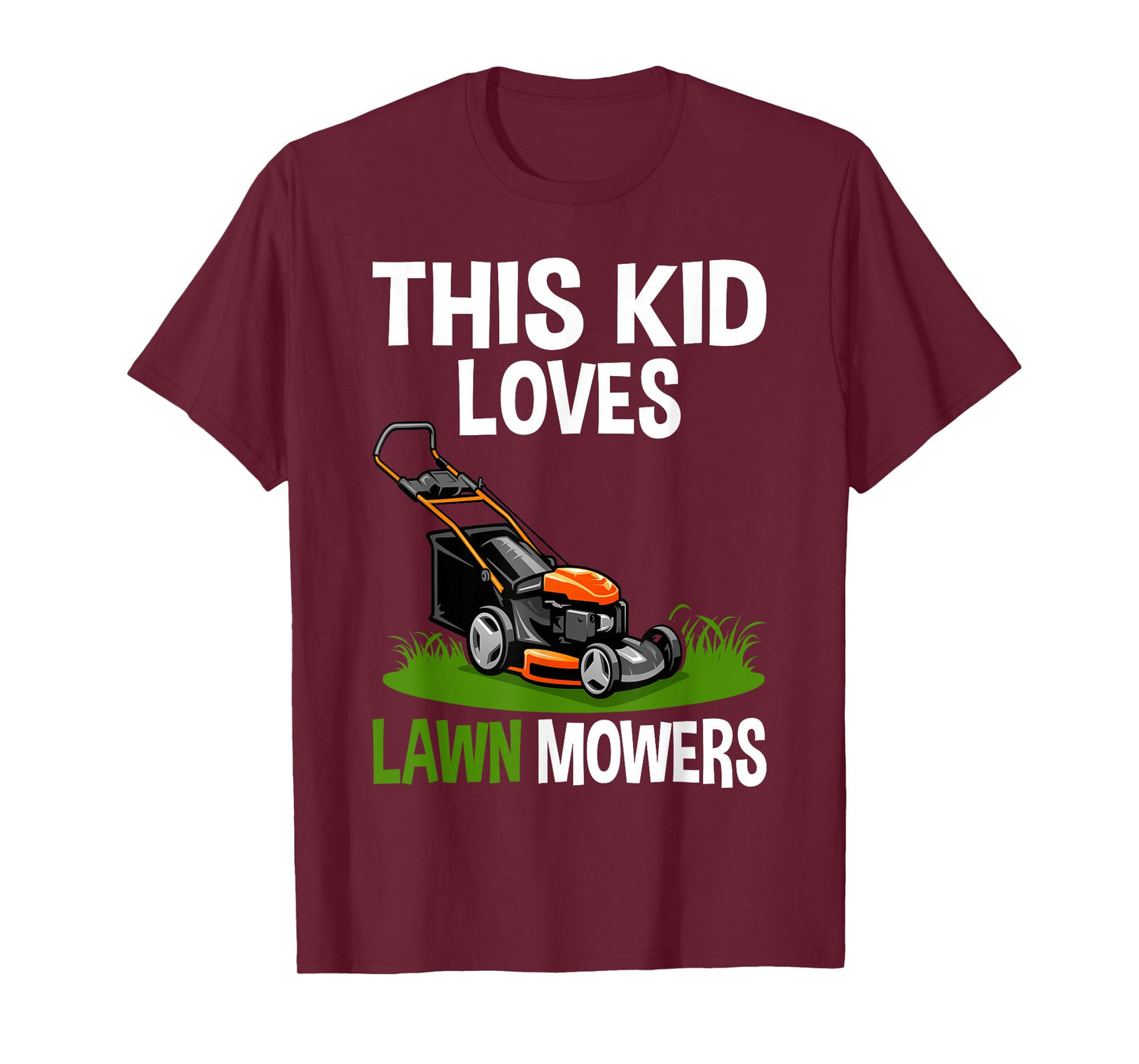 Funny Lawn Mowing For Kids Lawn Mower Farm Gardening T-Shirt