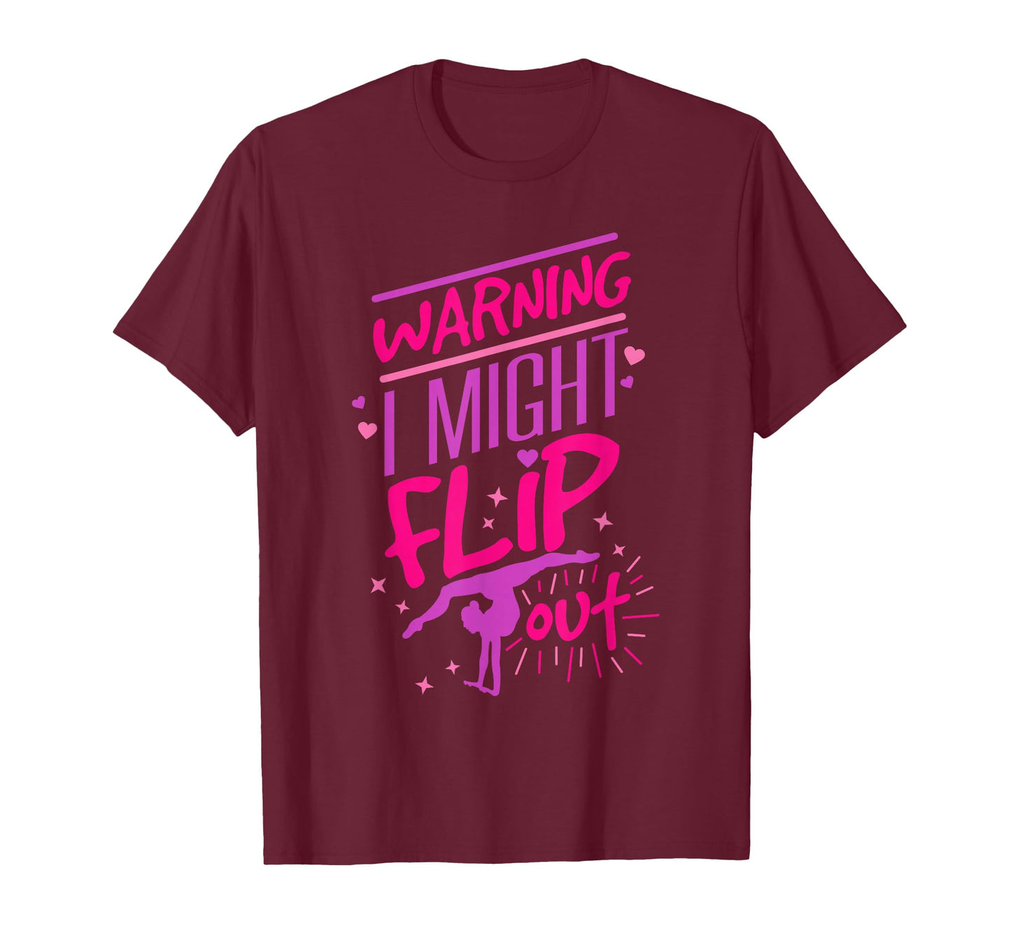 I Might Flip Out Funny Gymnastics Cheerleading Gymnast Girls T-Shirt