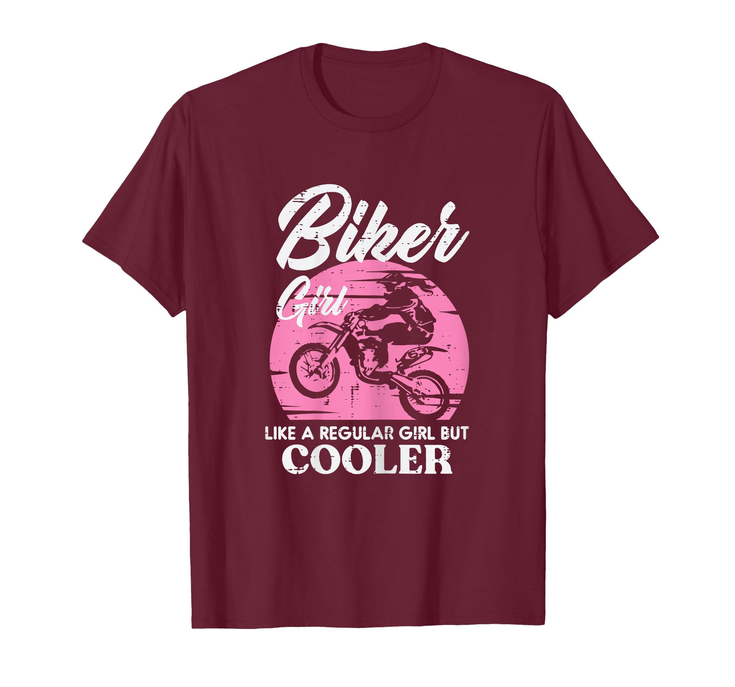 Biker Girl Like Regular But Cooler Motorcycle Women Kids T-Shirt