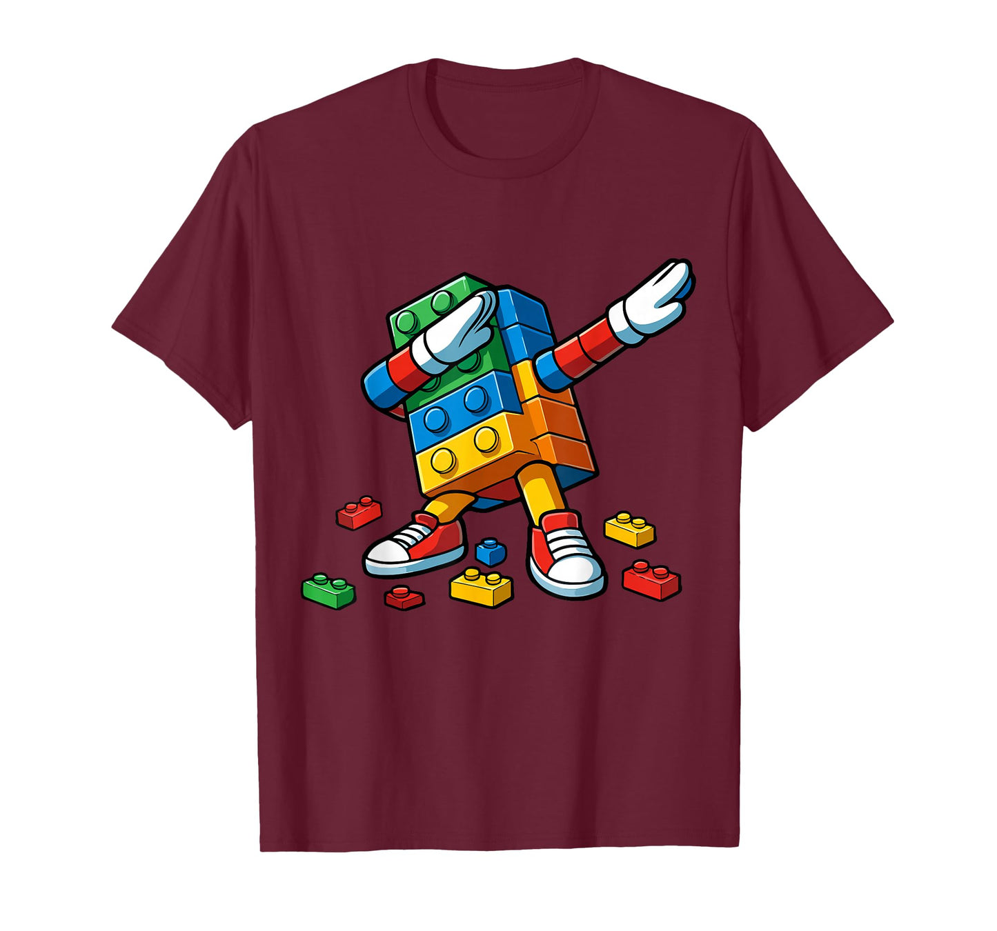 Dabbing Kids Master Builder Funny Building Blocks Brick Boys T-Shirt