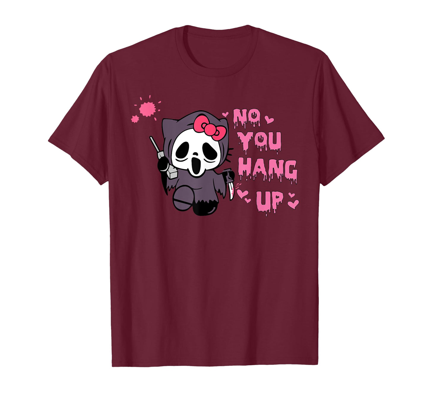 No You Hang Up Cats Horror Skeleton T-Shirt