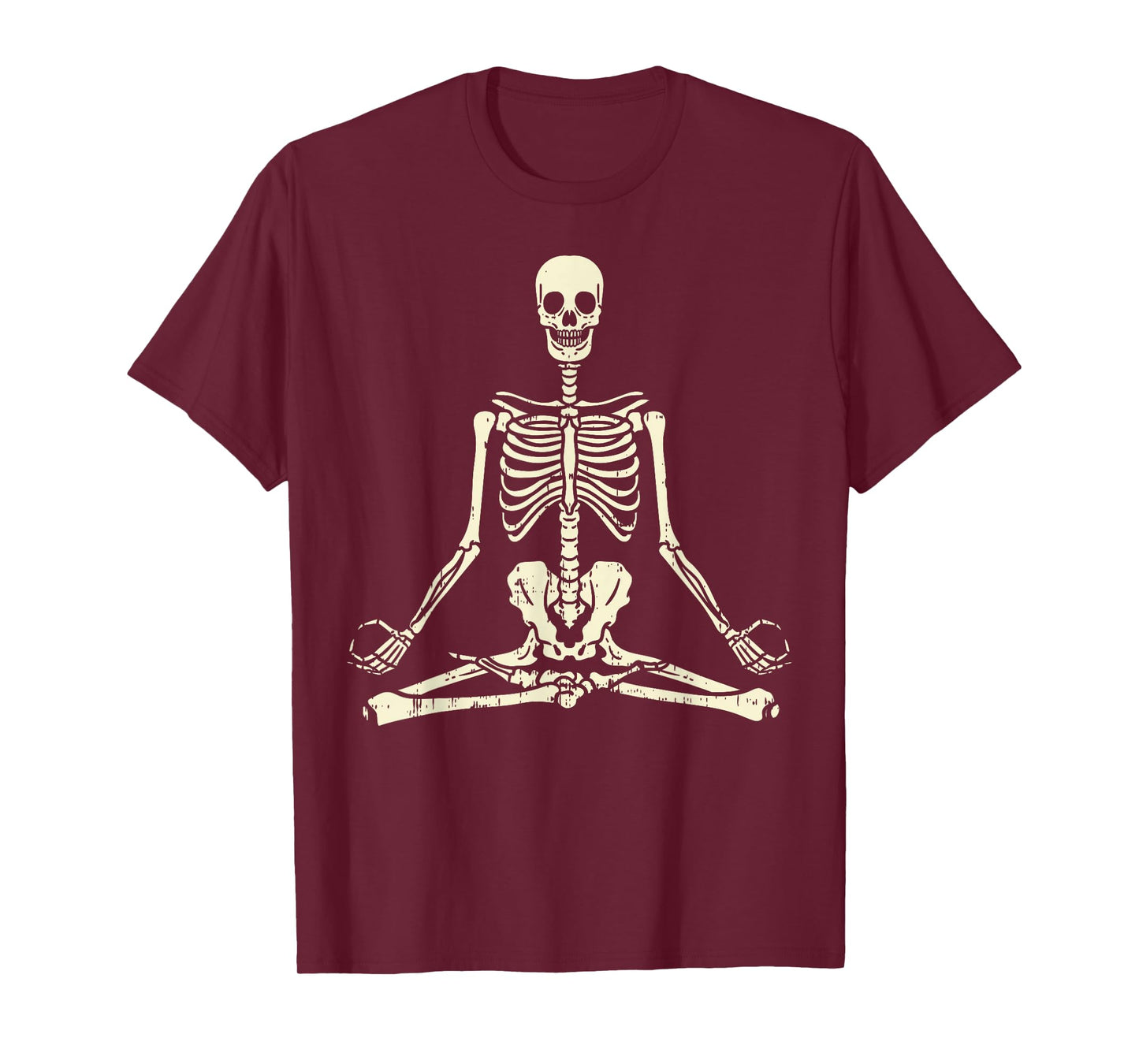 Meditating Skeleton Lotus Yoga Zen Balance Halloween Costume T-Shirt