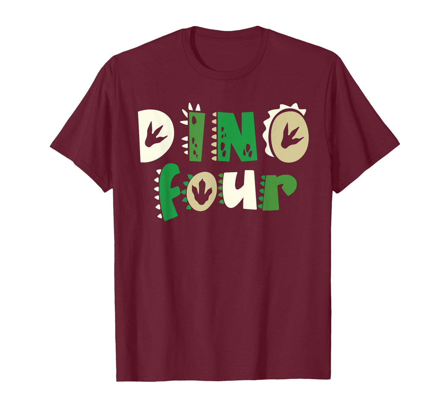 Dino Four Birthday Dinosaur 4th Birthday Matching Family T-Shirt