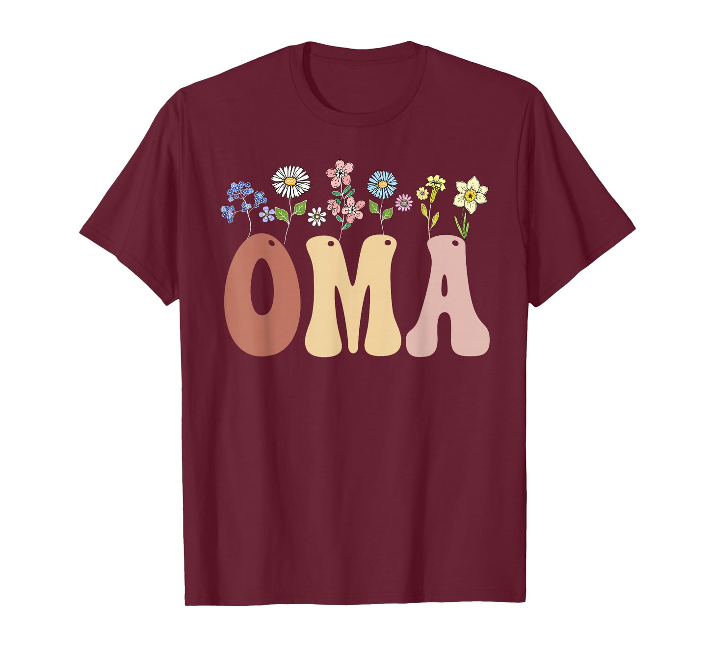 Oma Gifts Women Wildflower Floral Design Oma T-Shirt
