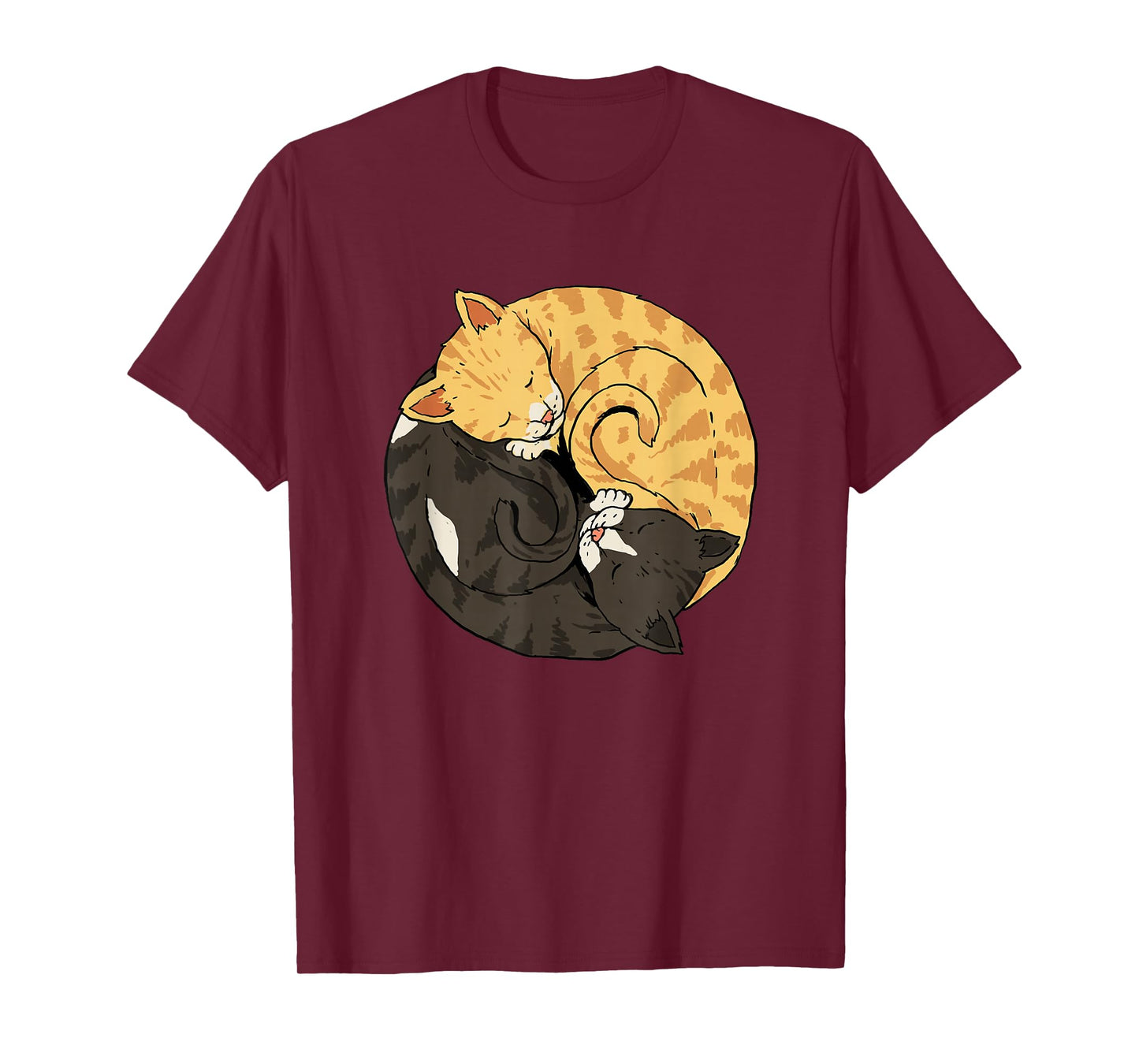 Yin and Yang Cats Yoga Zen Cats Ying Yang Meditation T-shirt T-Shirt
